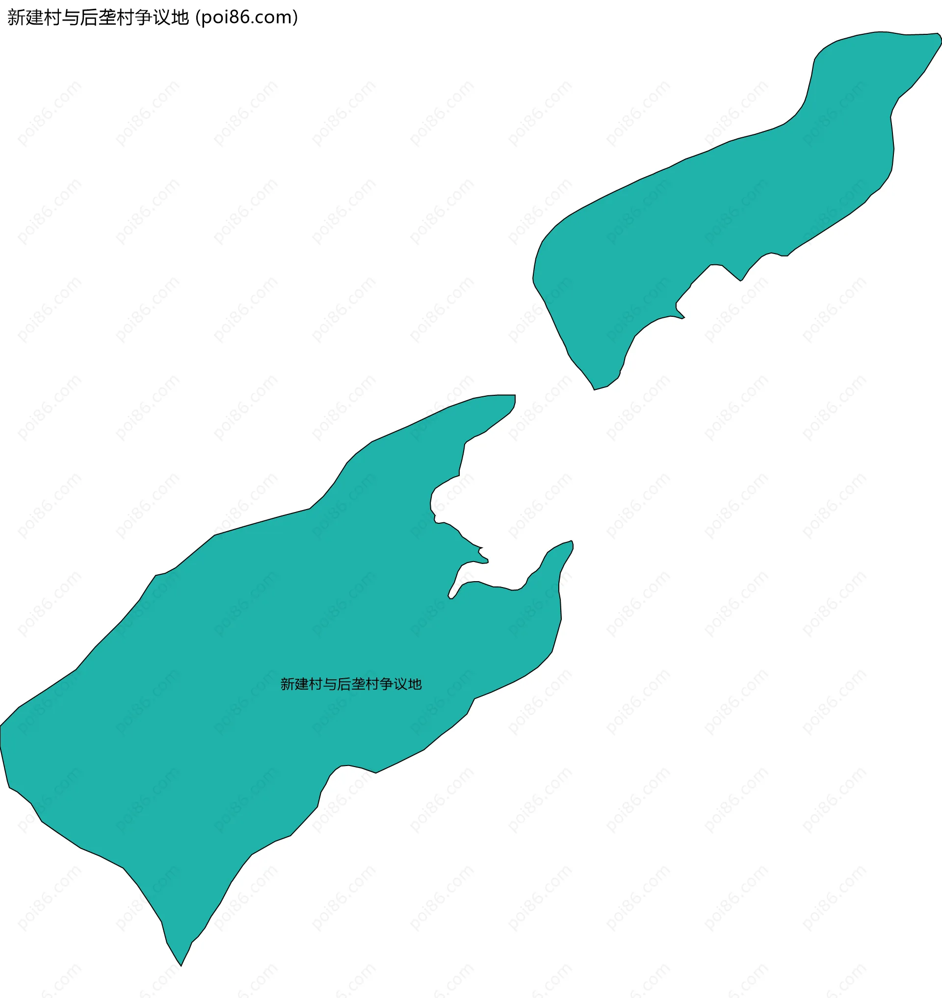 新建村与后垄村争议地边界地图