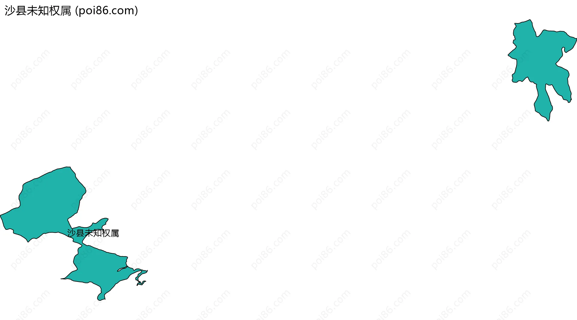 沙县未知权属边界地图