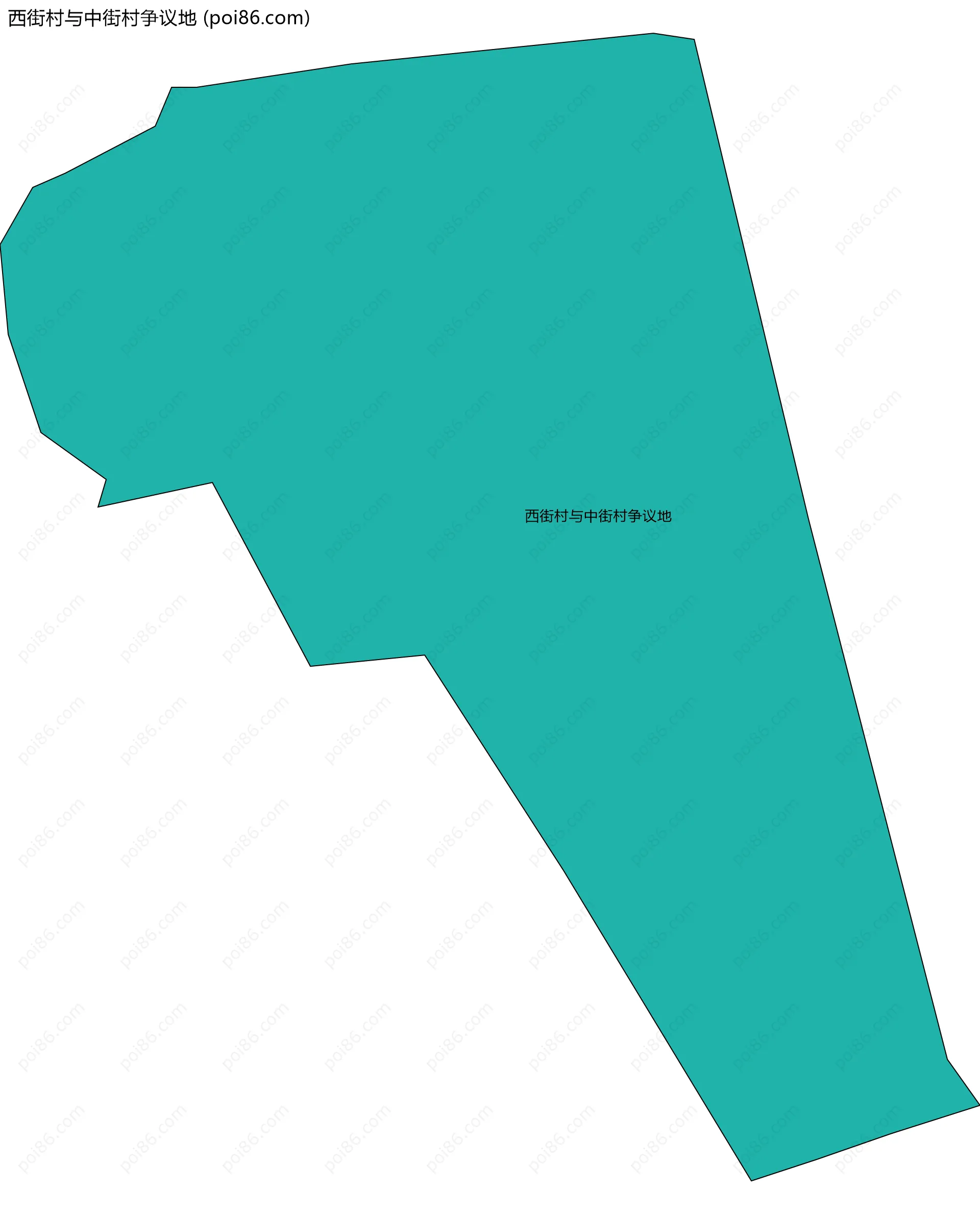 西街村与中街村争议地边界地图