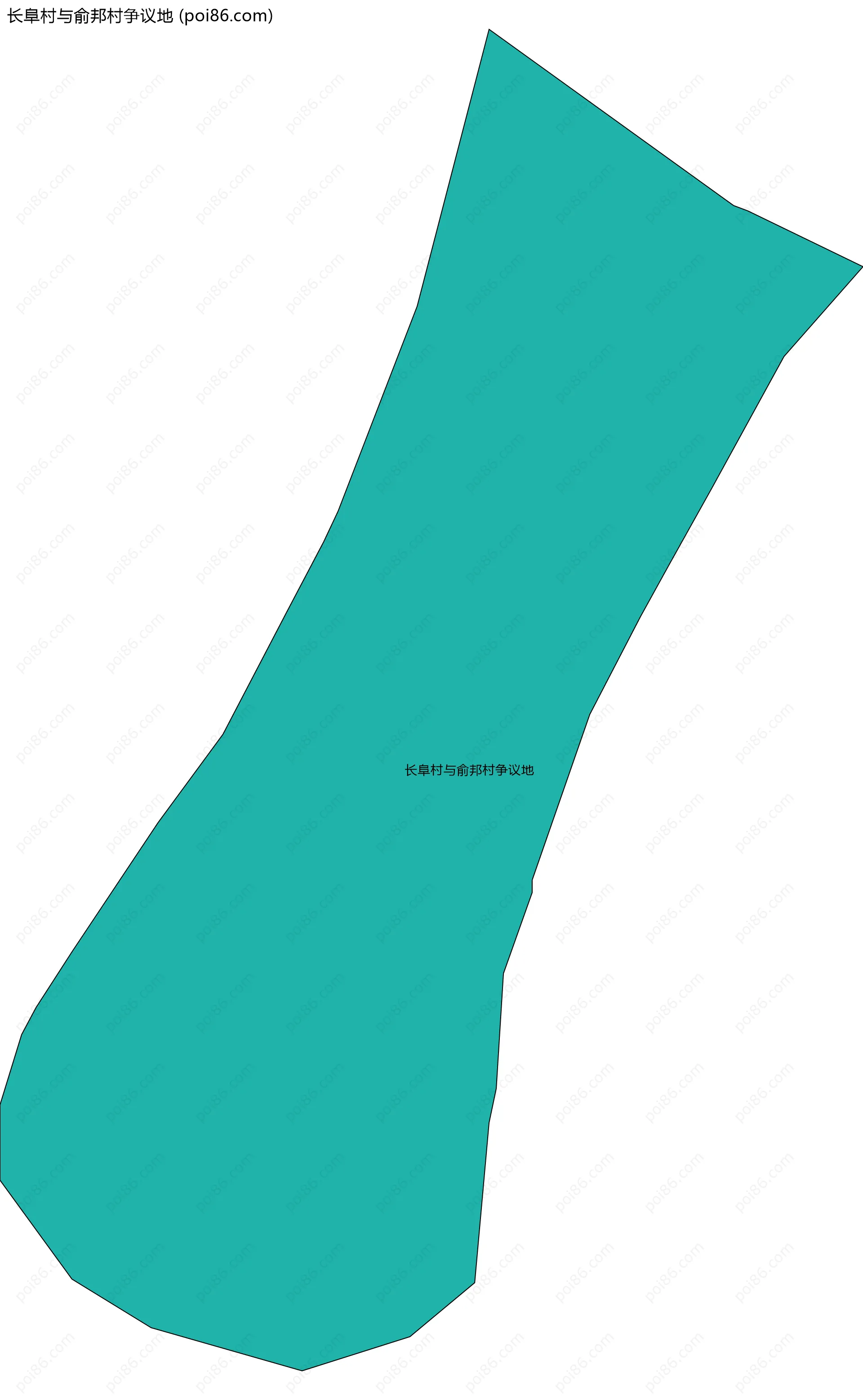 长阜村与俞邦村争议地边界地图