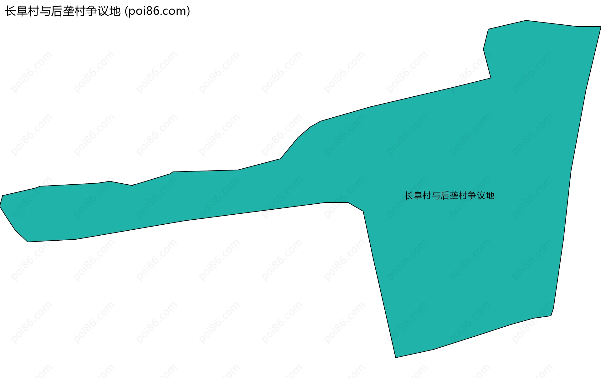 长阜村与后垄村争议地边界地图