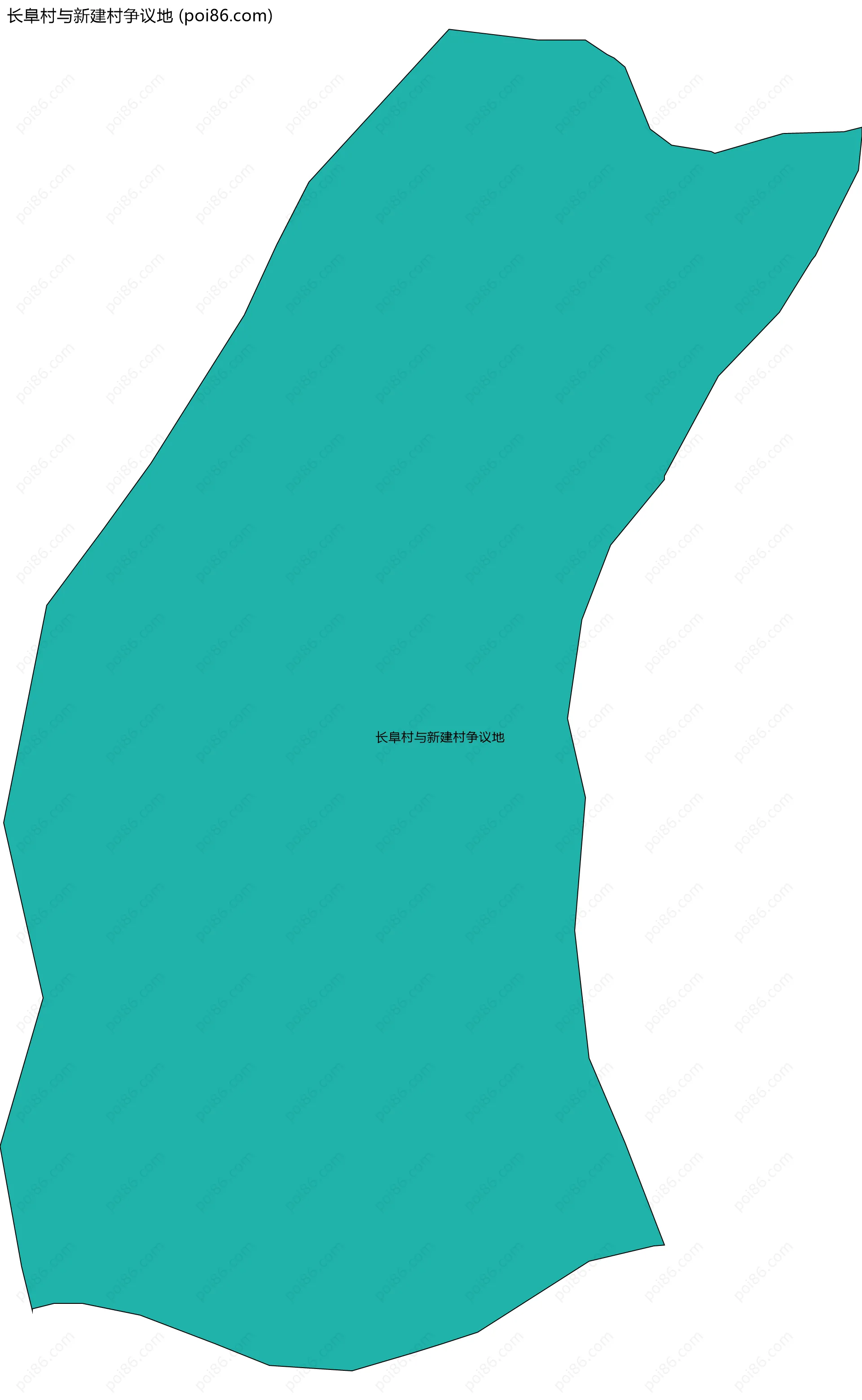 长阜村与新建村争议地边界地图