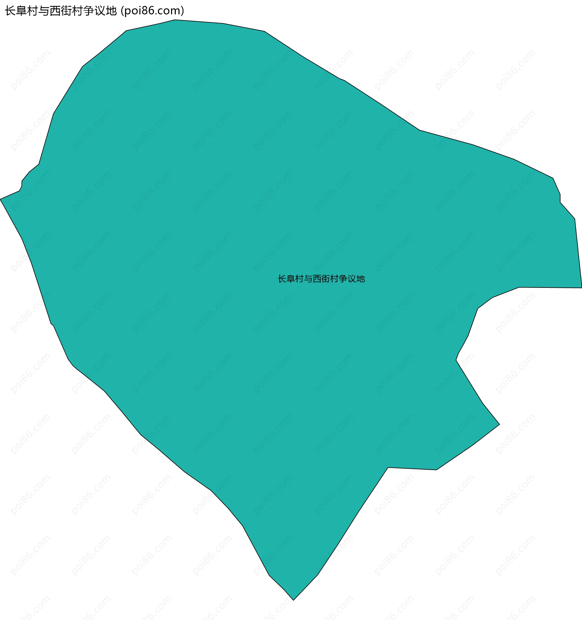 长阜村与西街村争议地边界地图
