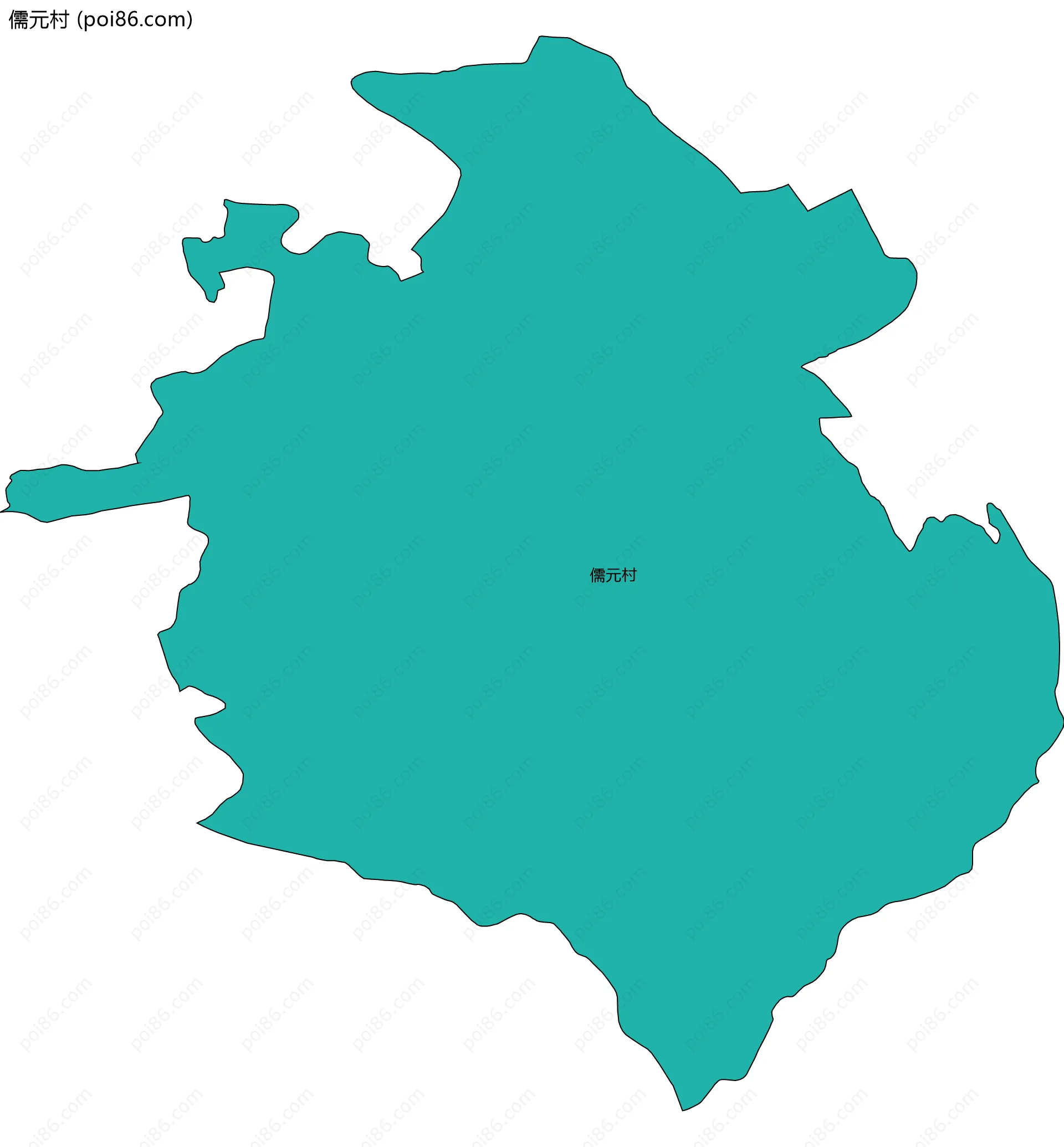 儒元村边界地图