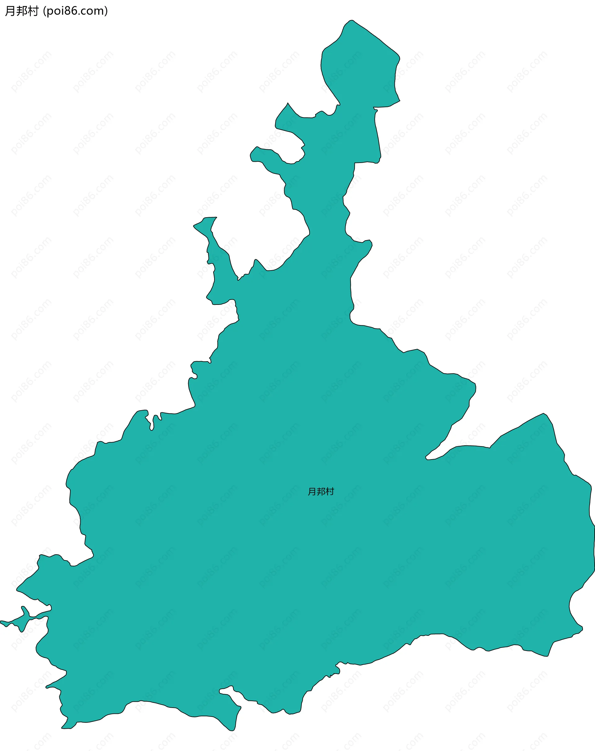 月邦村边界地图