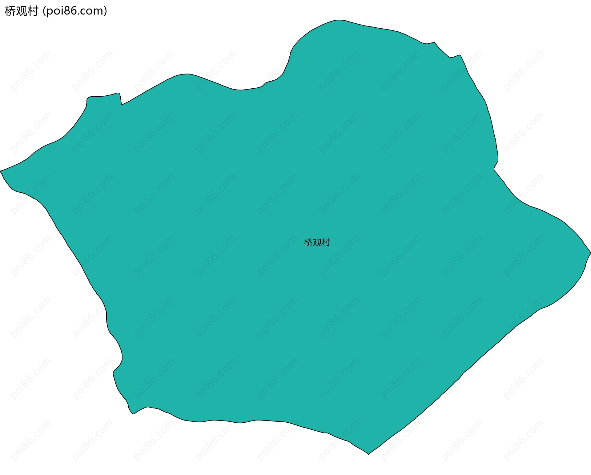 桥观村边界地图