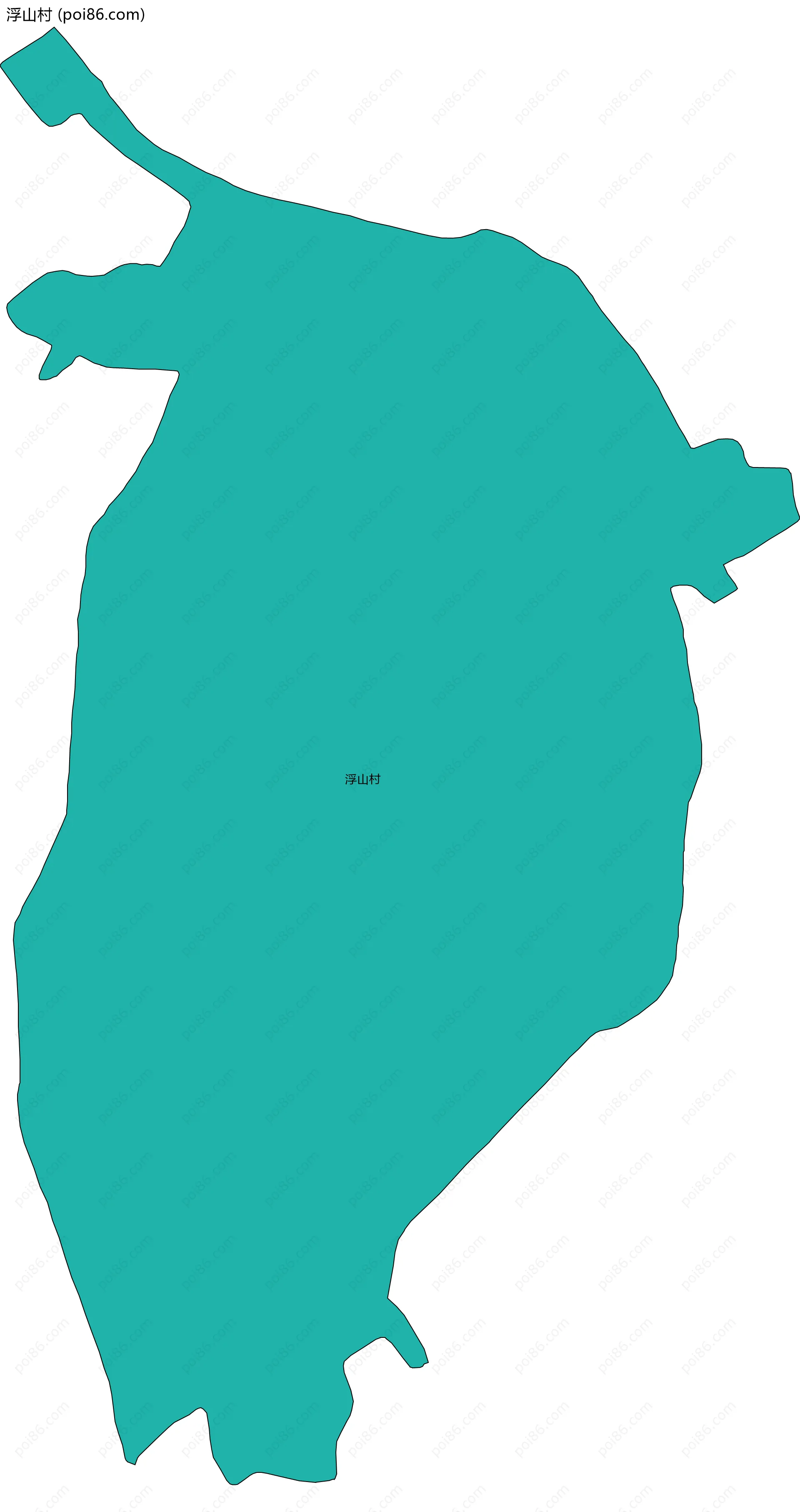 浮山村边界地图