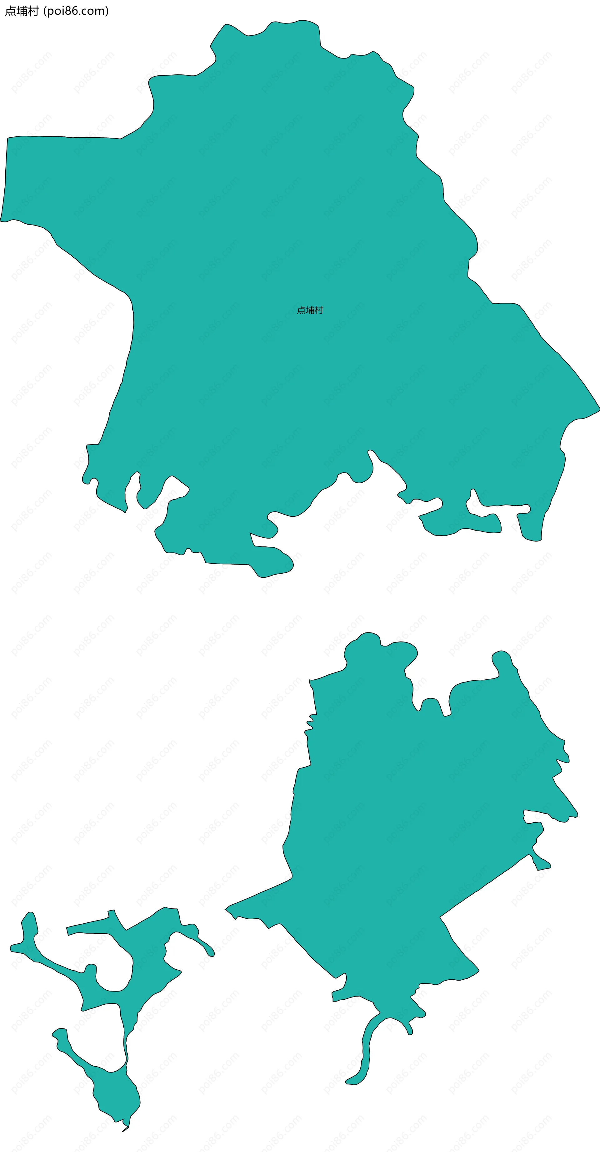 点埔村边界地图