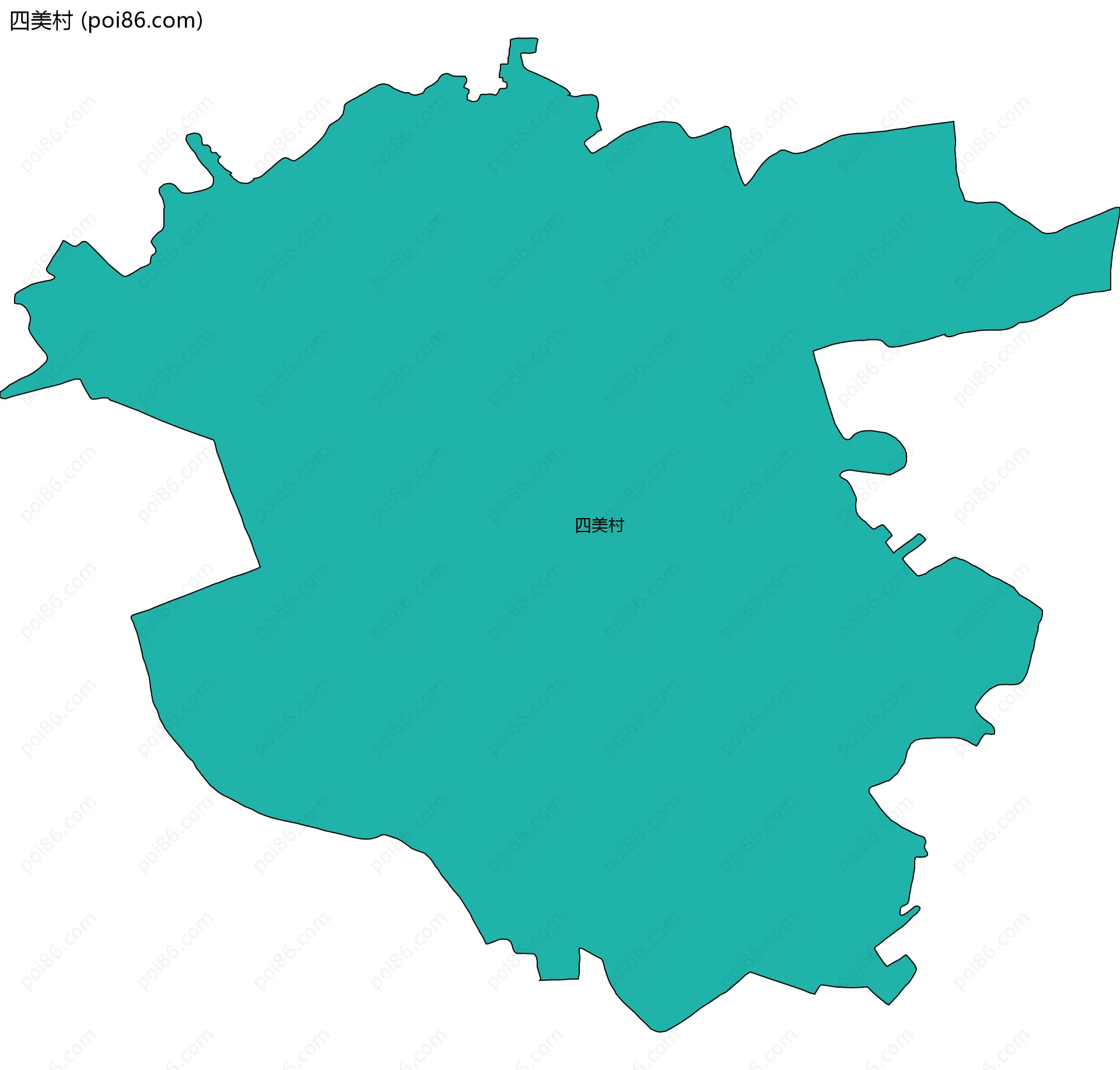 四美村边界地图
