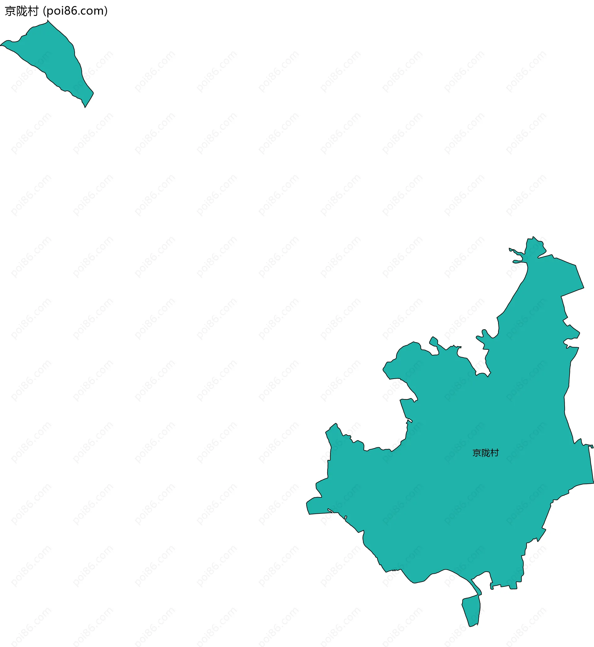 京陇村边界地图