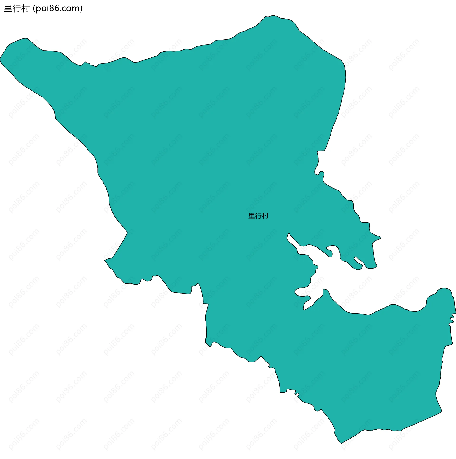 里行村边界地图