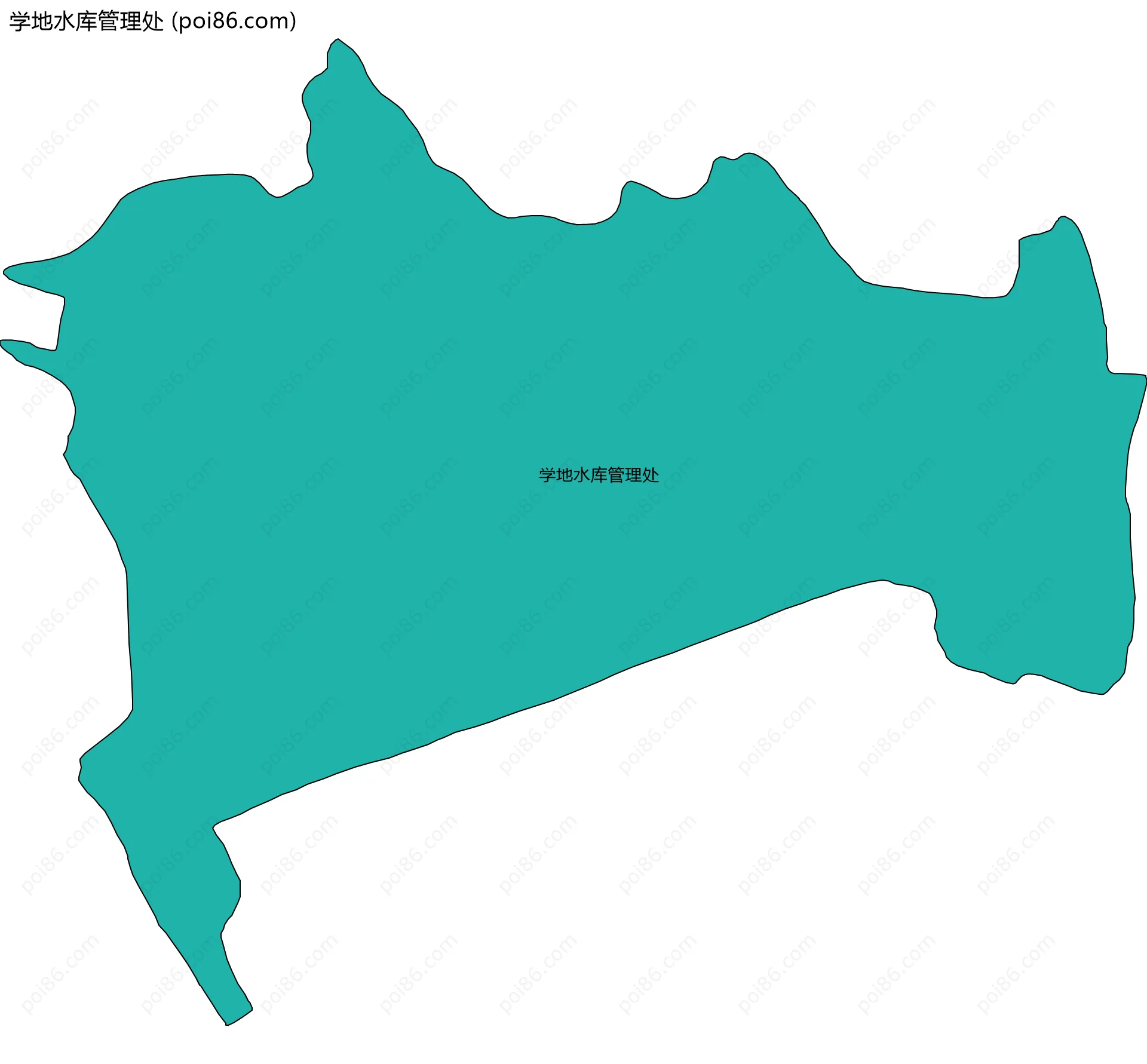 学地水库管理处边界地图