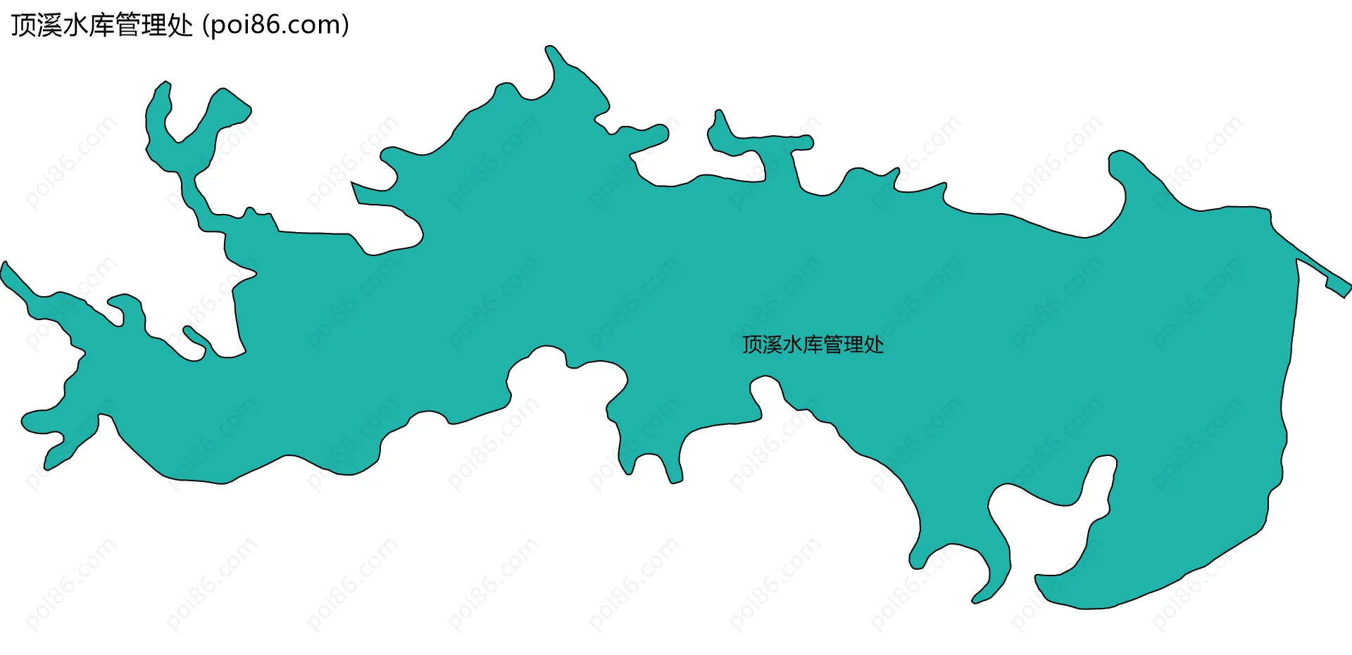 顶溪水库管理处边界地图