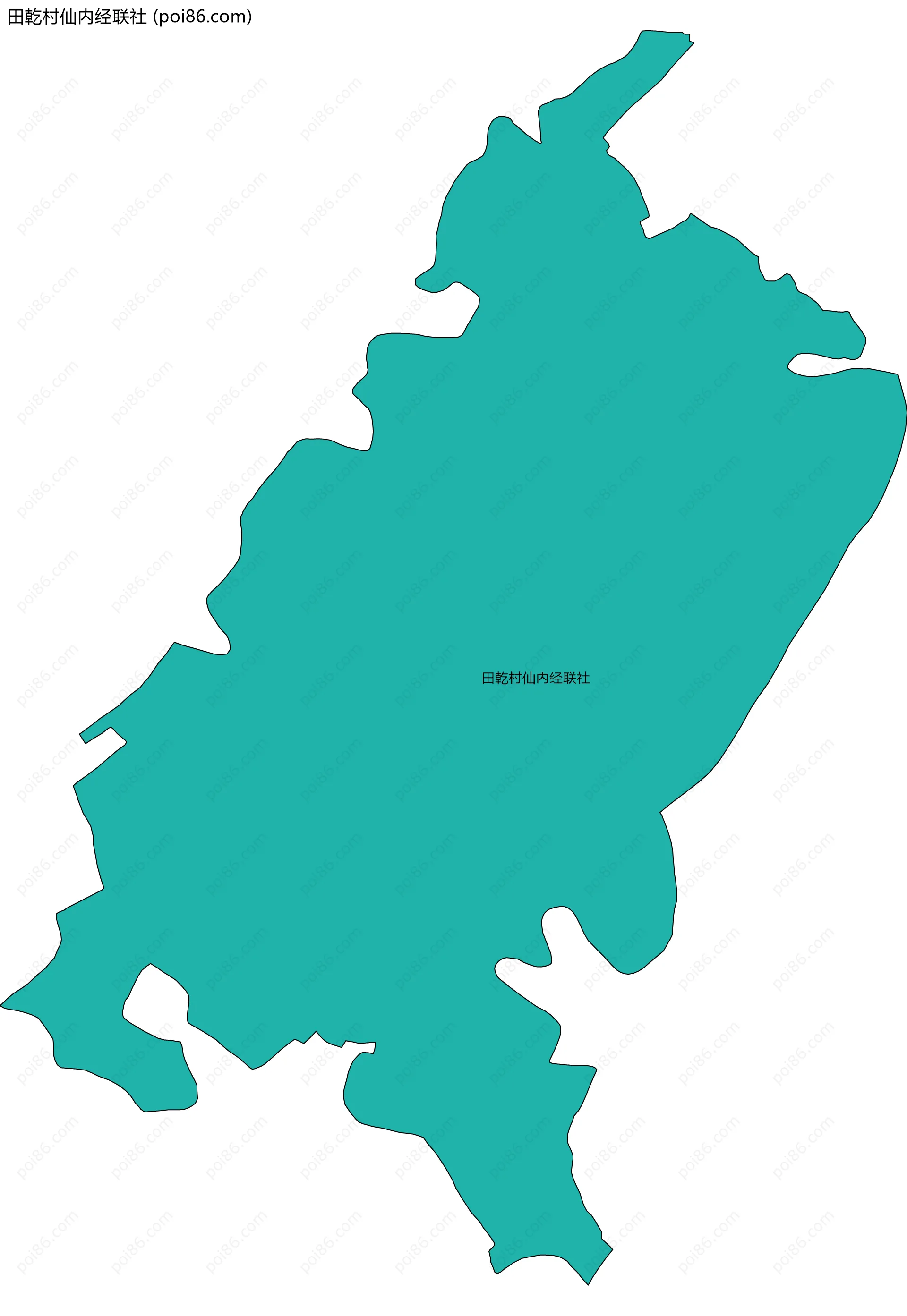 田乾村仙内经联社边界地图
