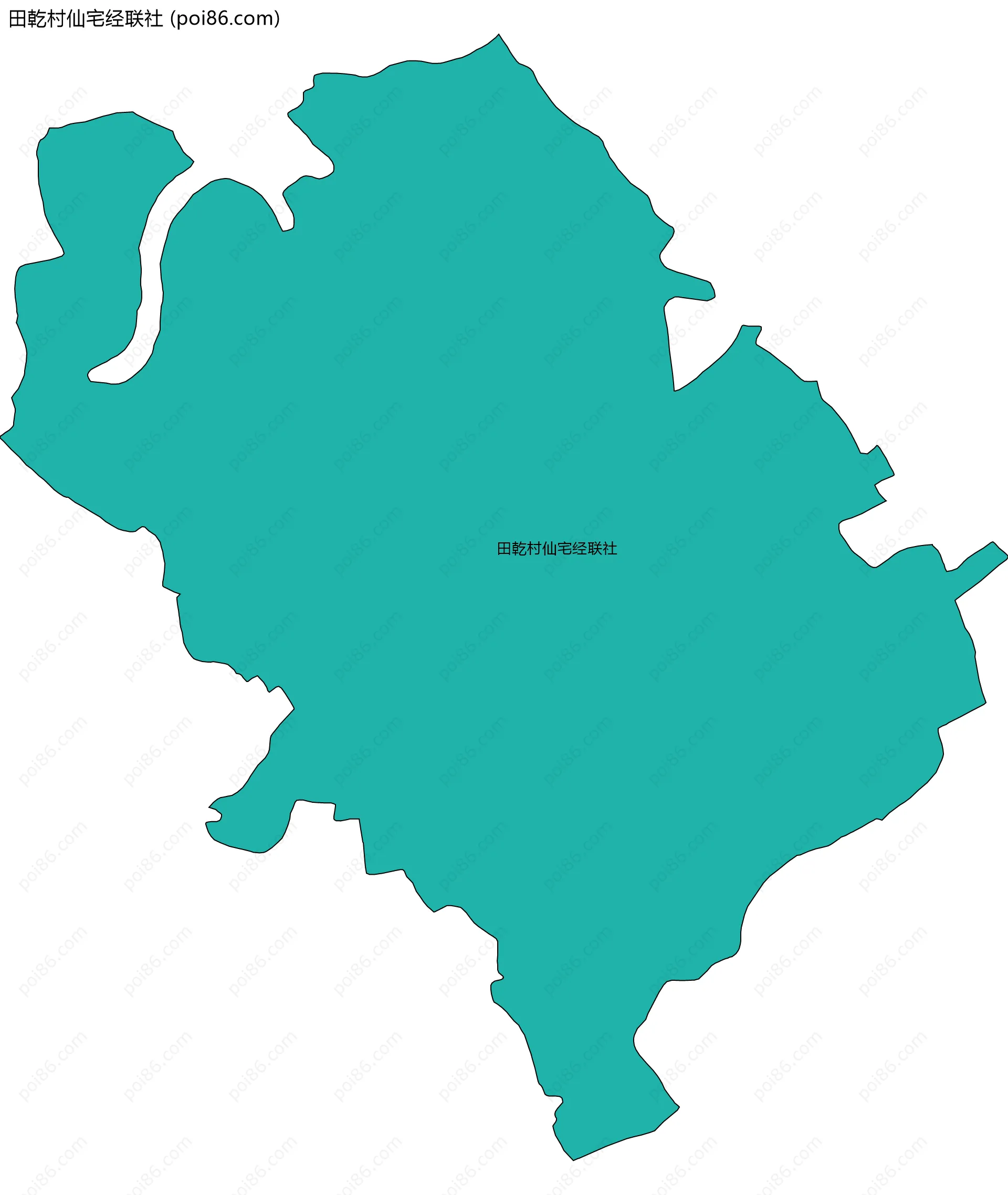 田乾村仙宅经联社边界地图