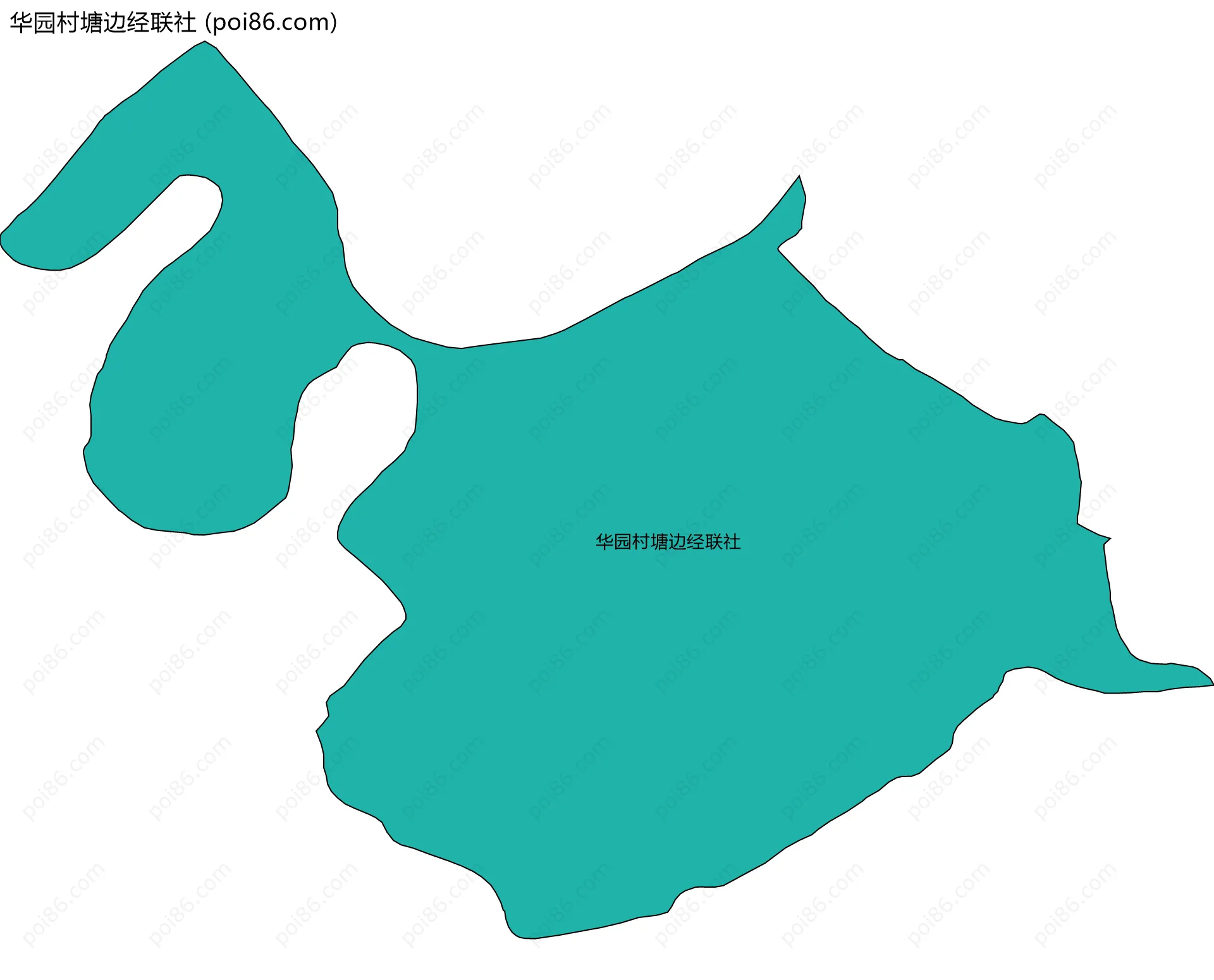 华园村塘边经联社边界地图