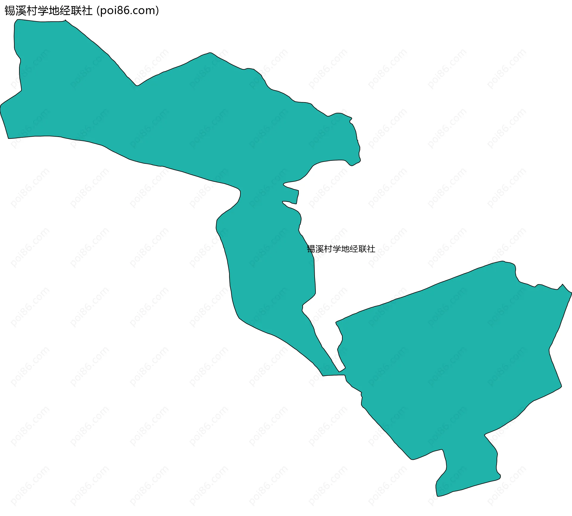 锡溪村学地经联社边界地图