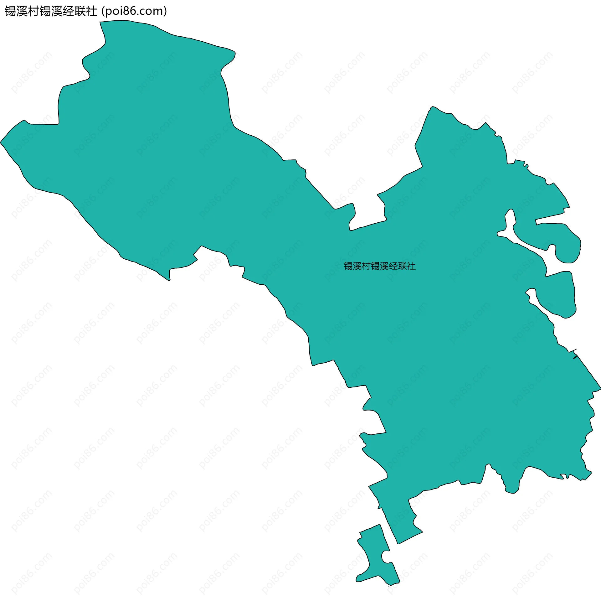 锡溪村锡溪经联社边界地图