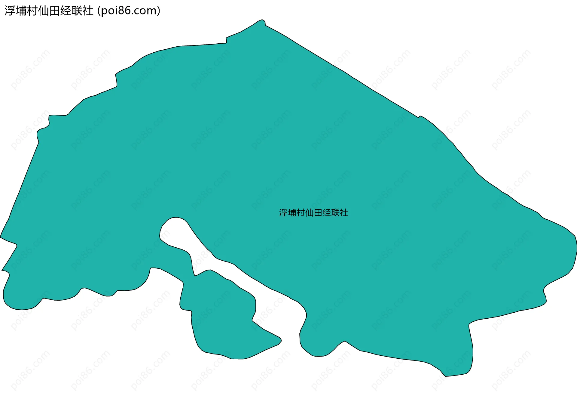 浮埔村仙田经联社边界地图