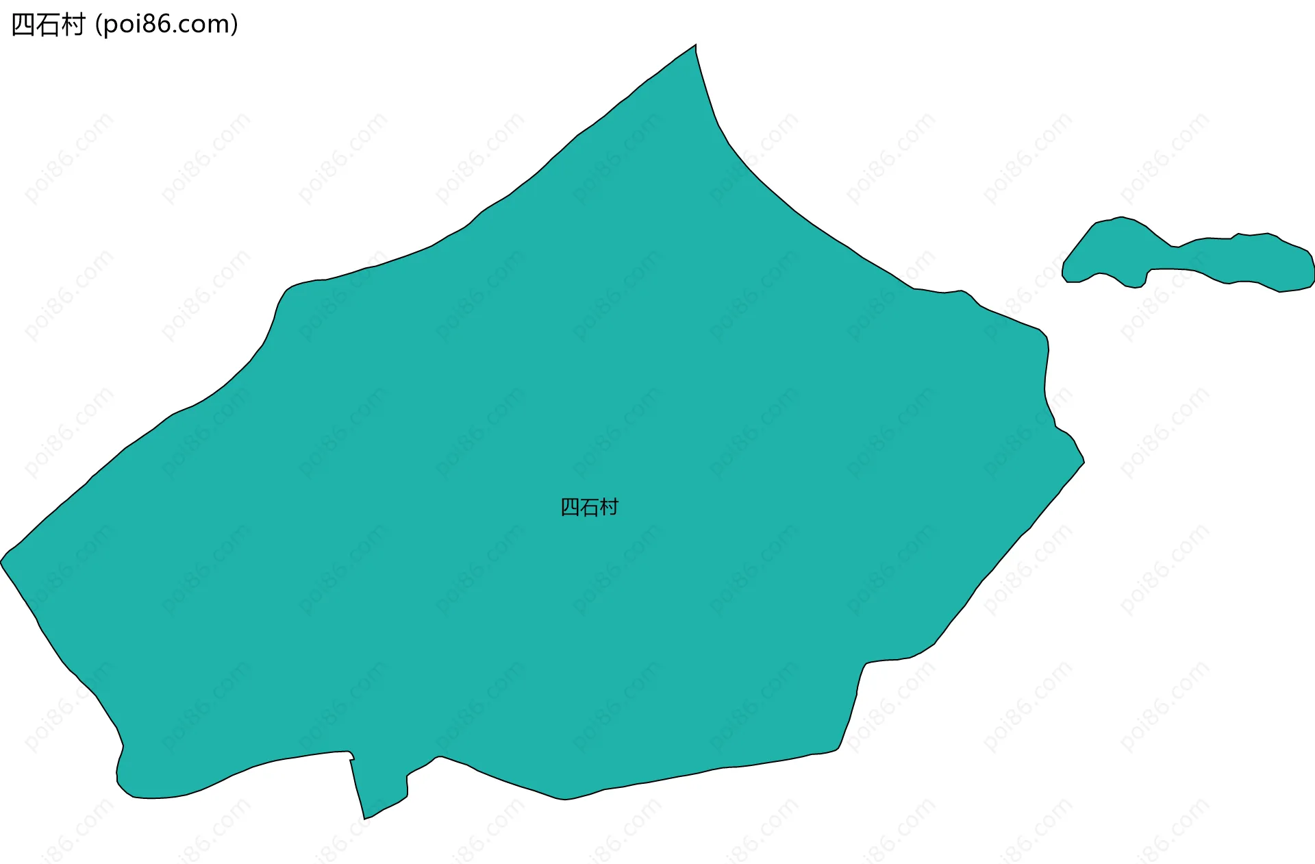 四石村边界地图