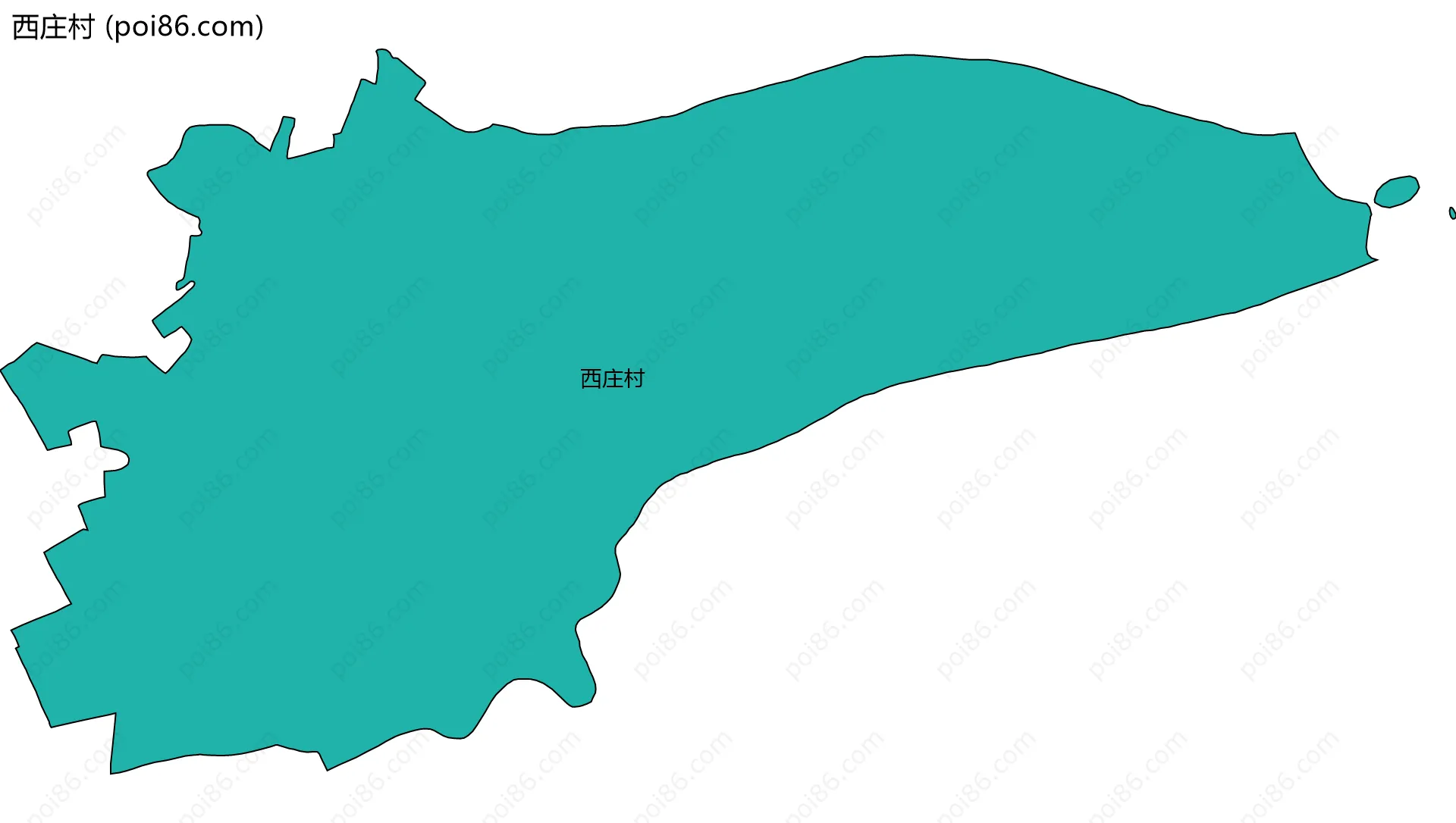 西庄村边界地图