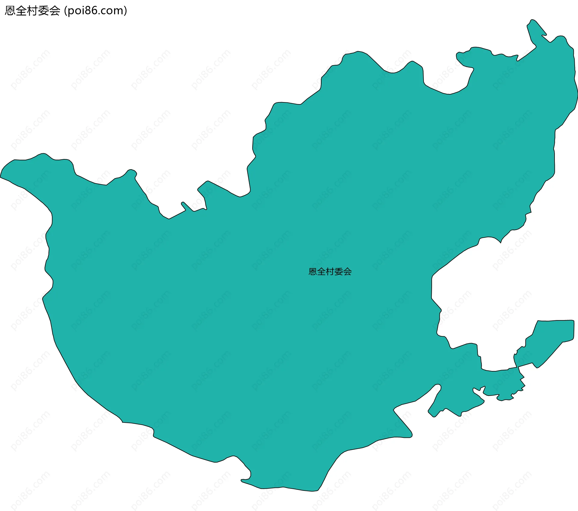 恩全村委会边界地图