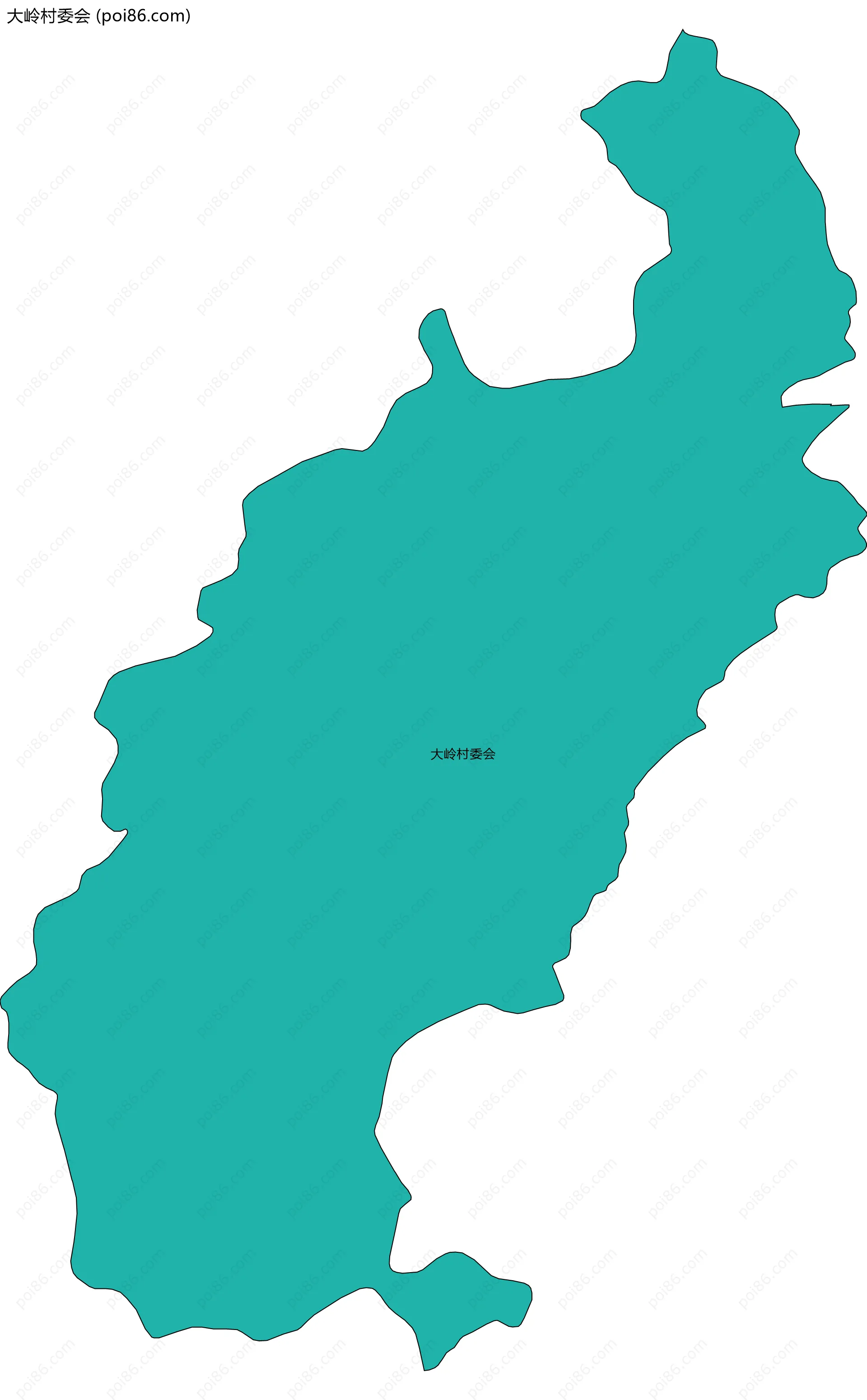 大岭村委会边界地图