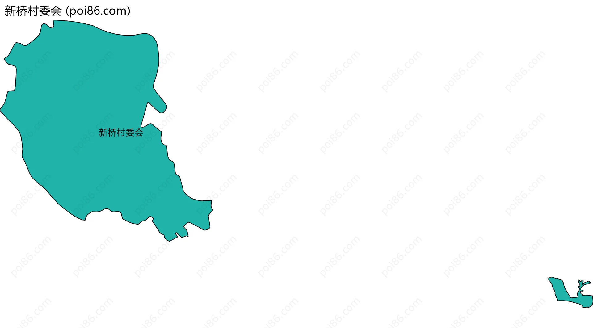 新桥村委会边界地图