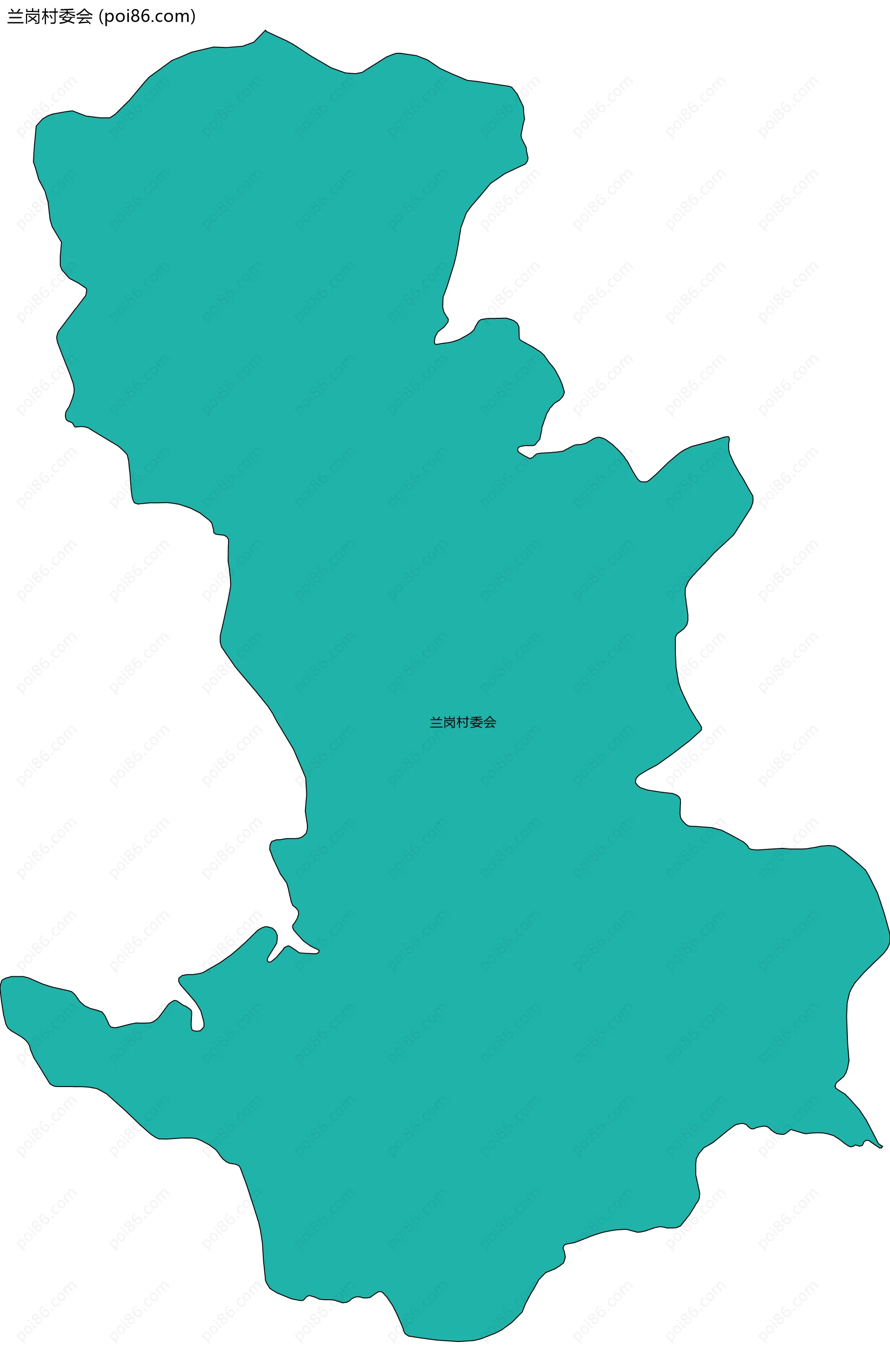 兰岗村委会边界地图
