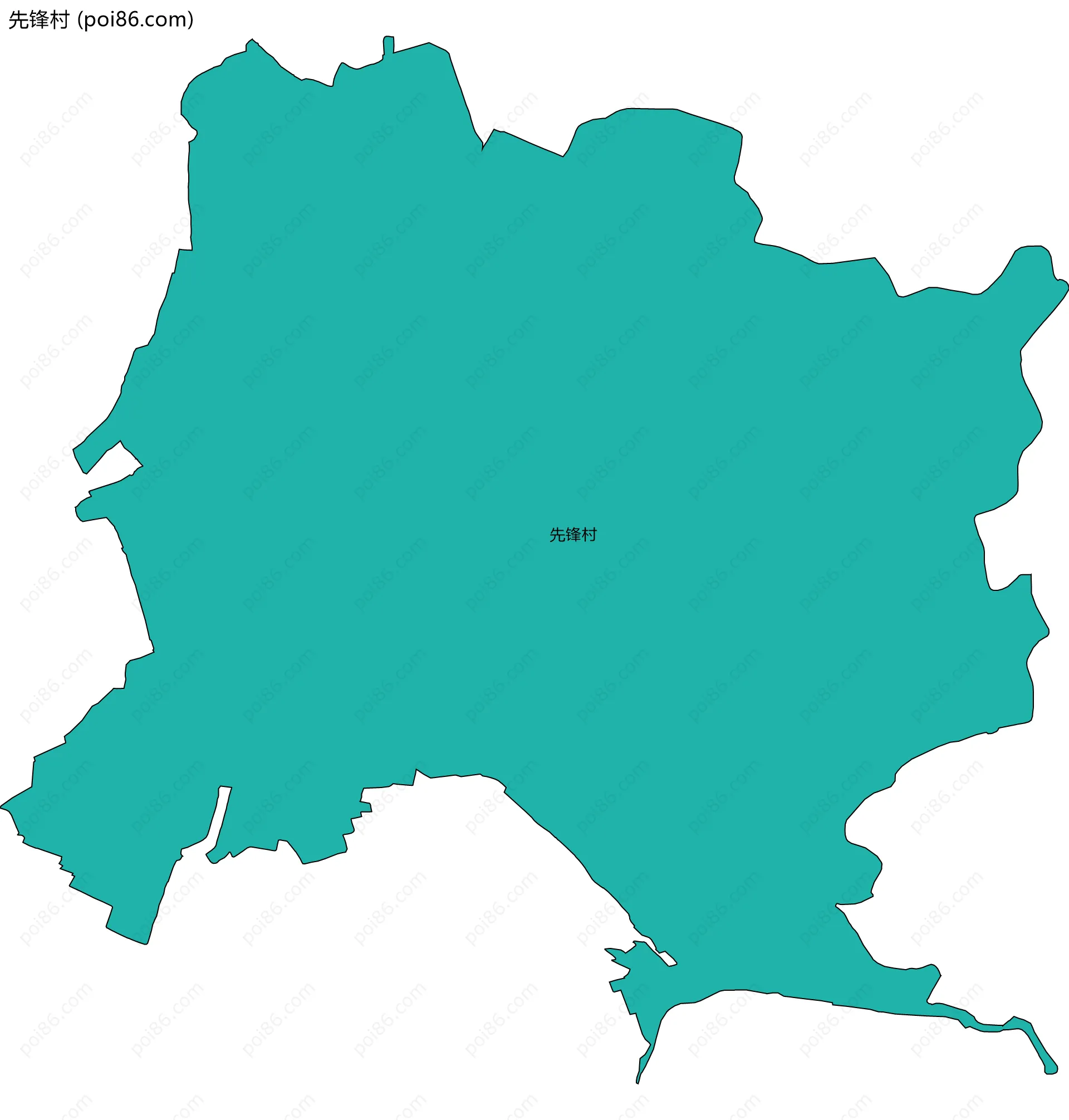 先锋村边界地图