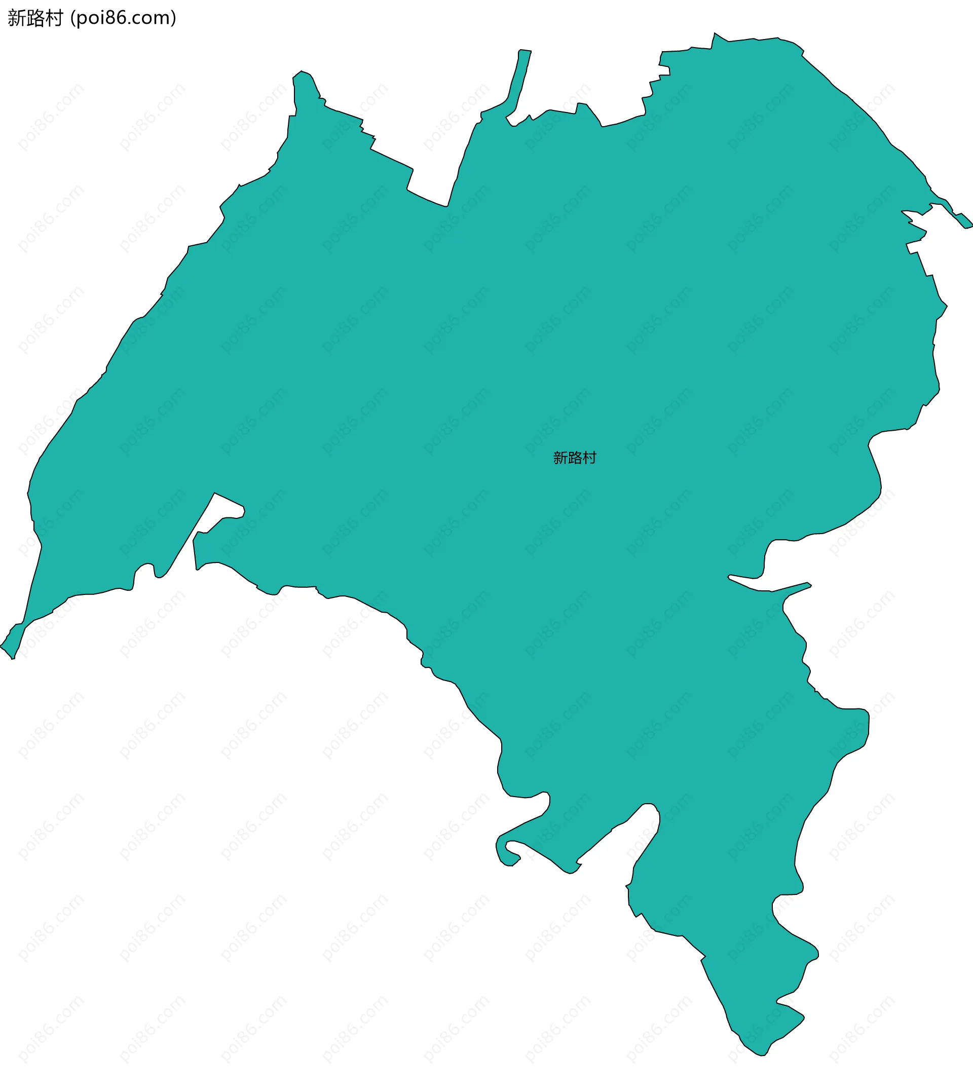 新路村边界地图