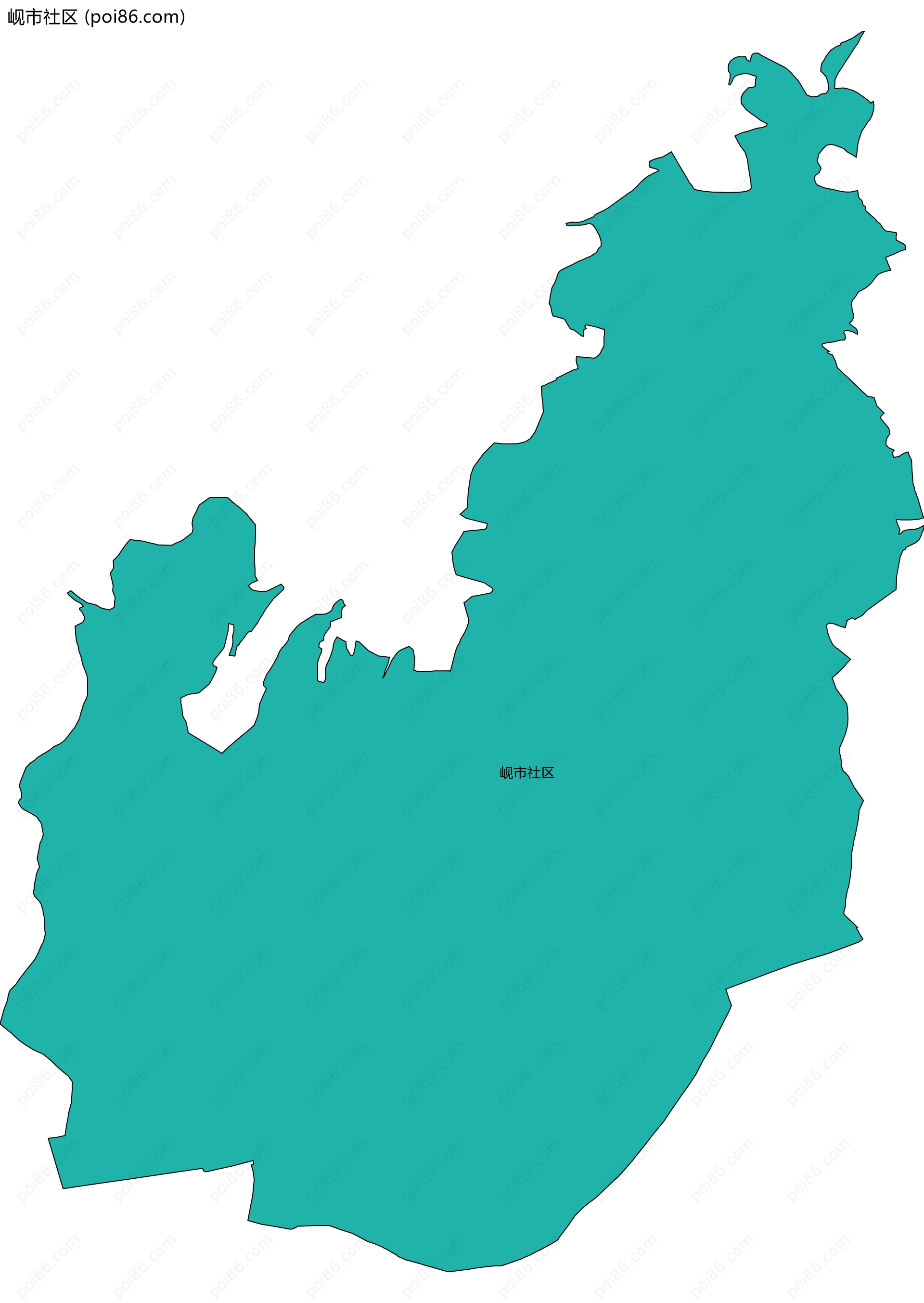 岘市社区边界地图