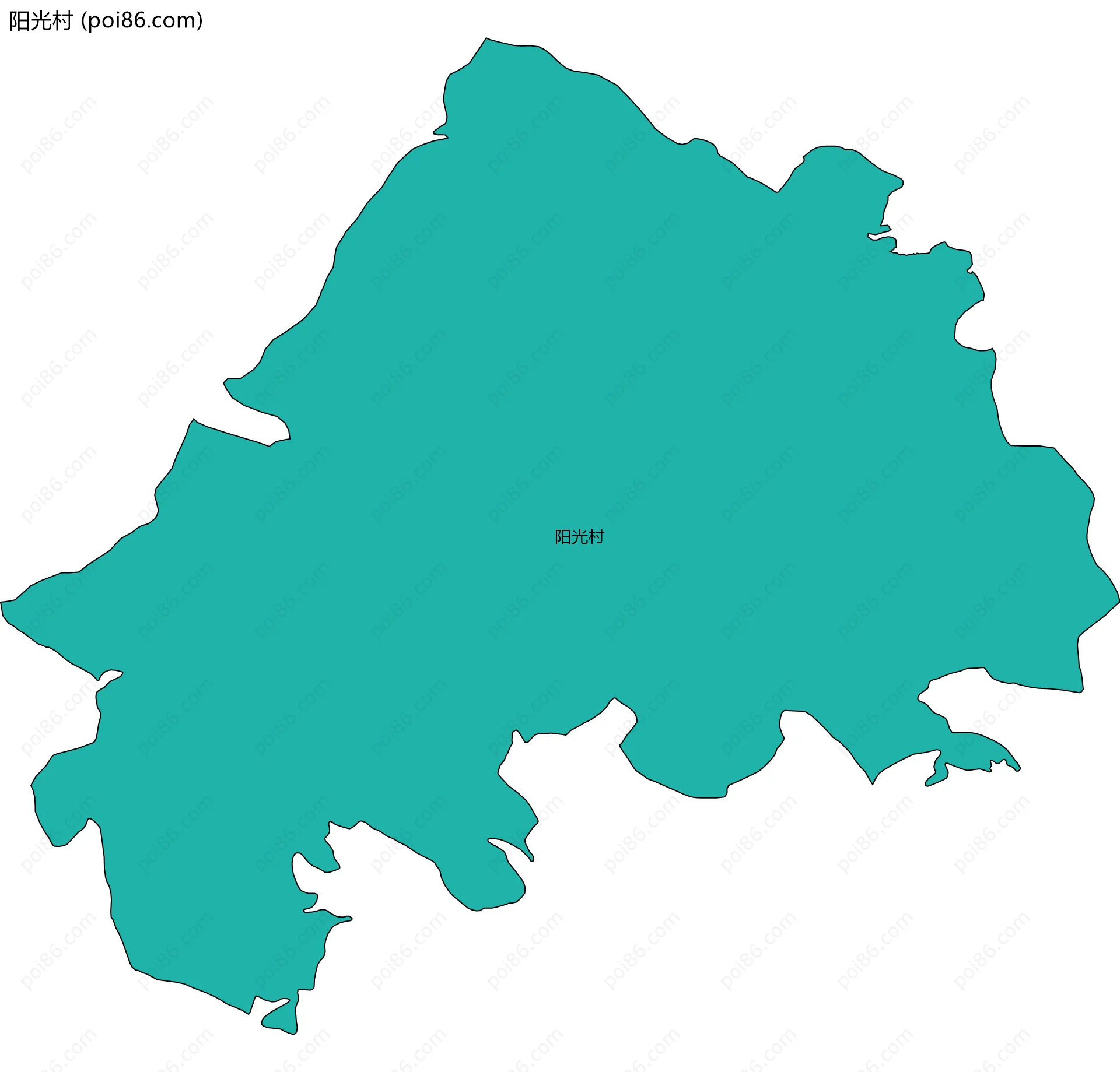 阳光村边界地图