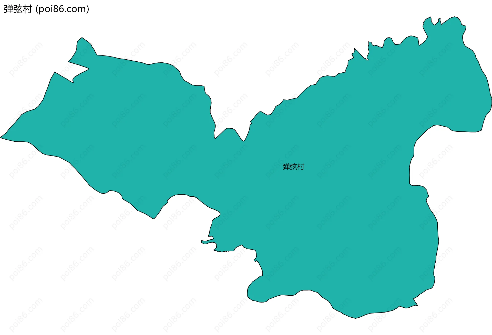 弹弦村边界地图
