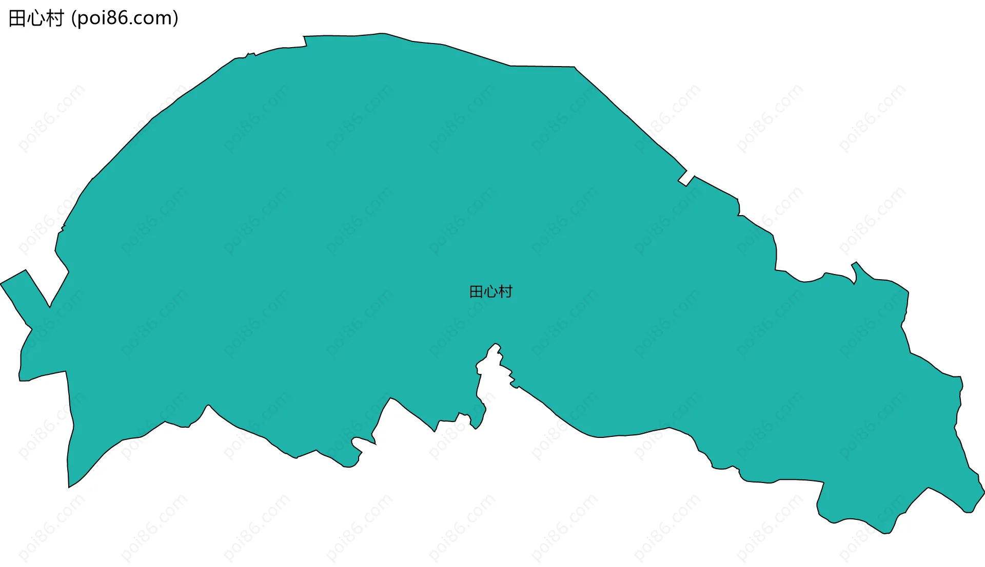 田心村边界地图