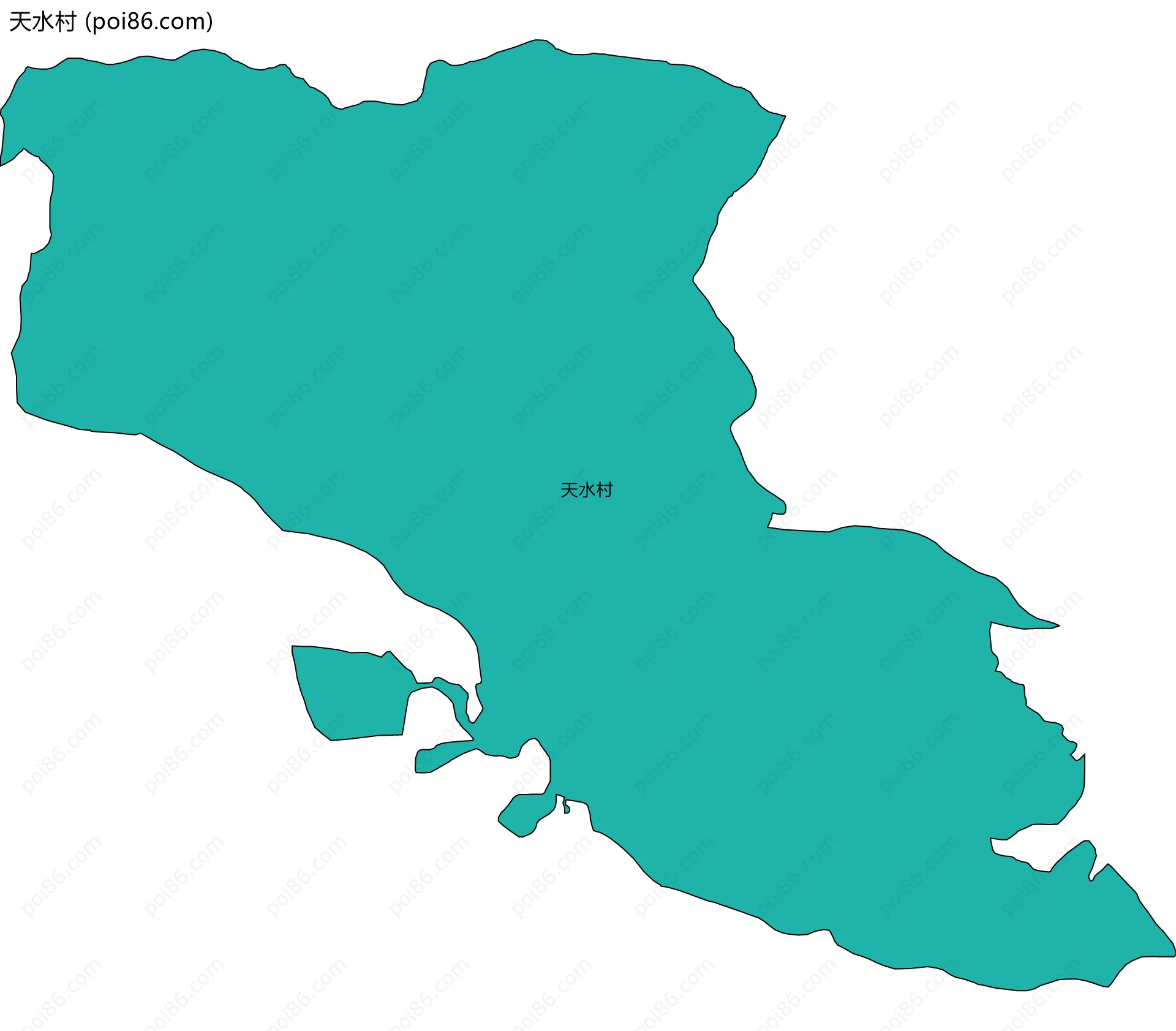 天水村边界地图