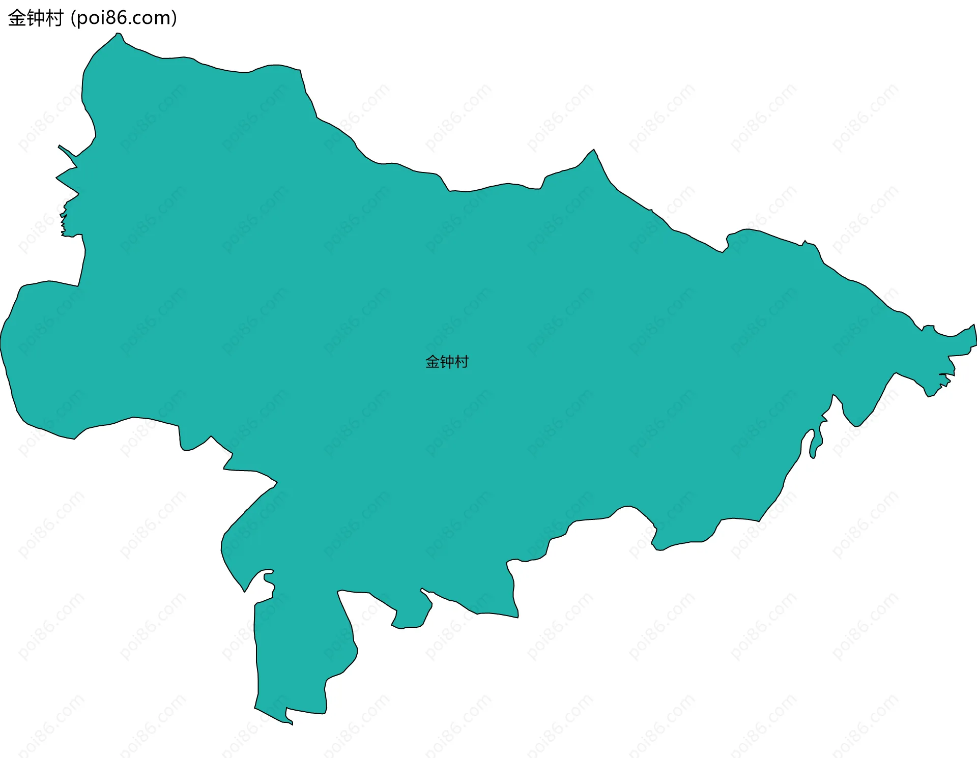金钟村边界地图
