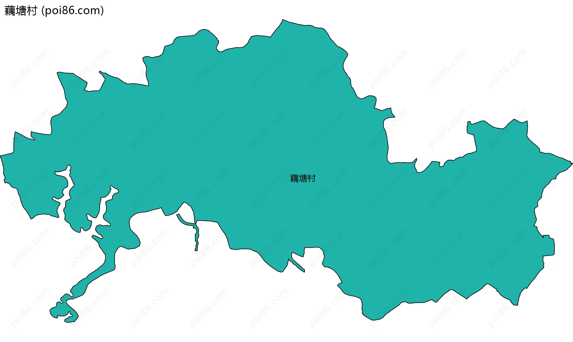 藕塘村边界地图