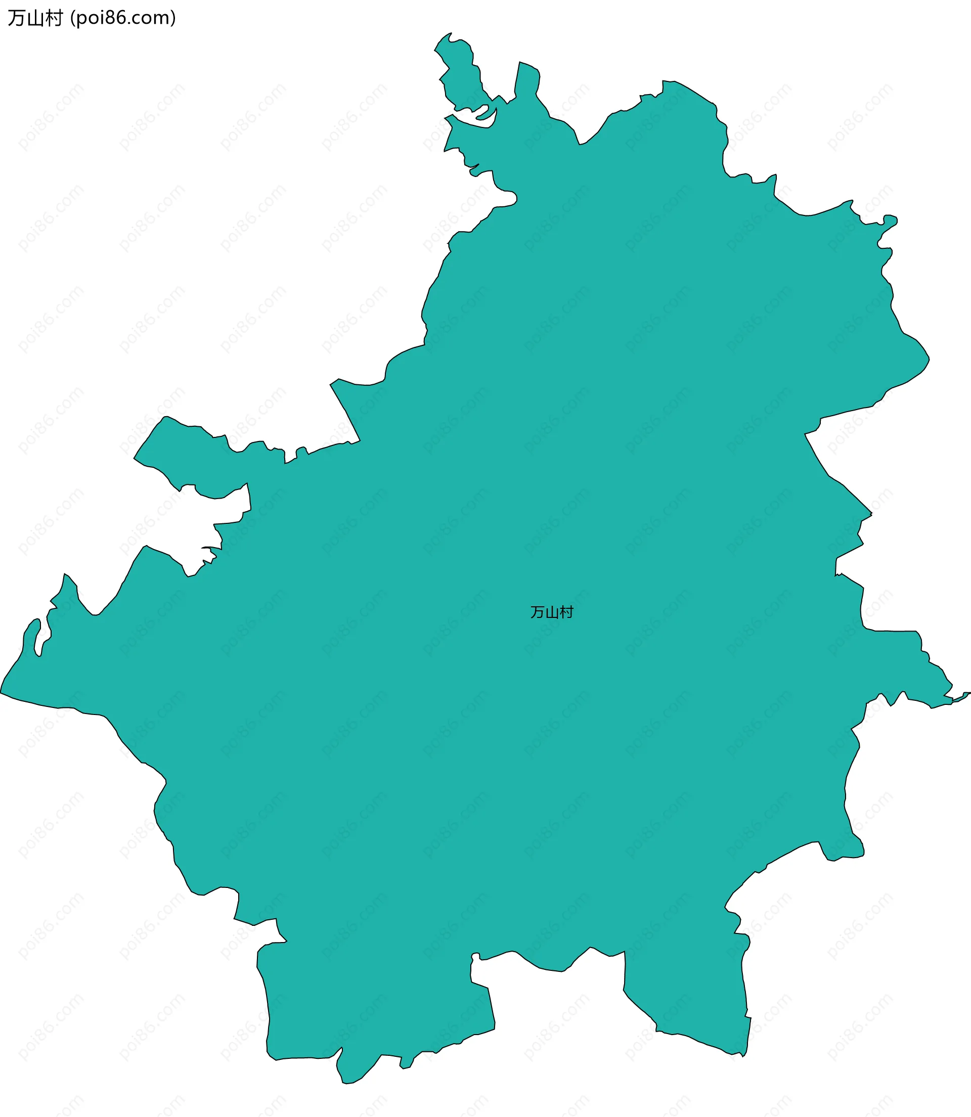 万山村边界地图