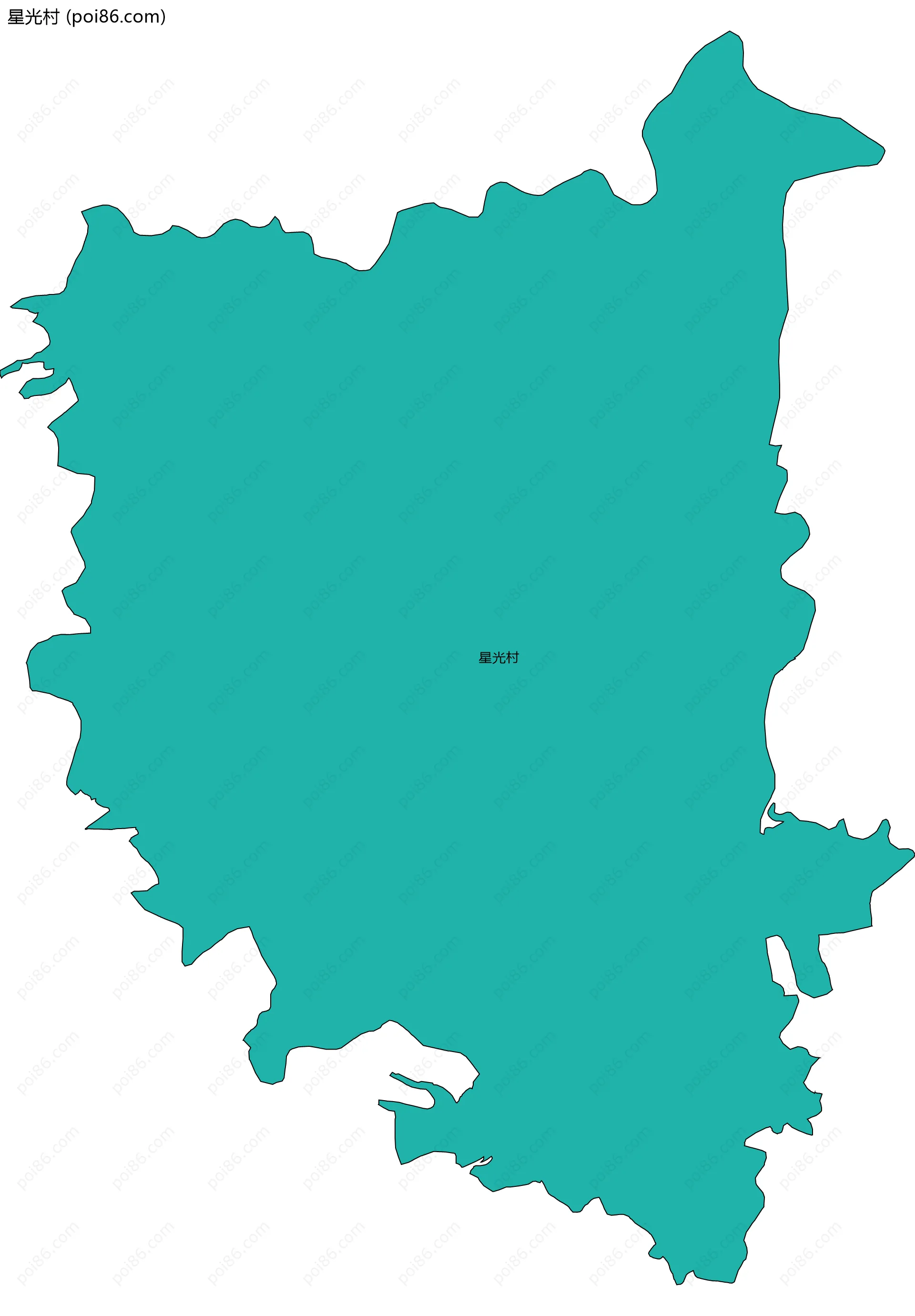星光村边界地图