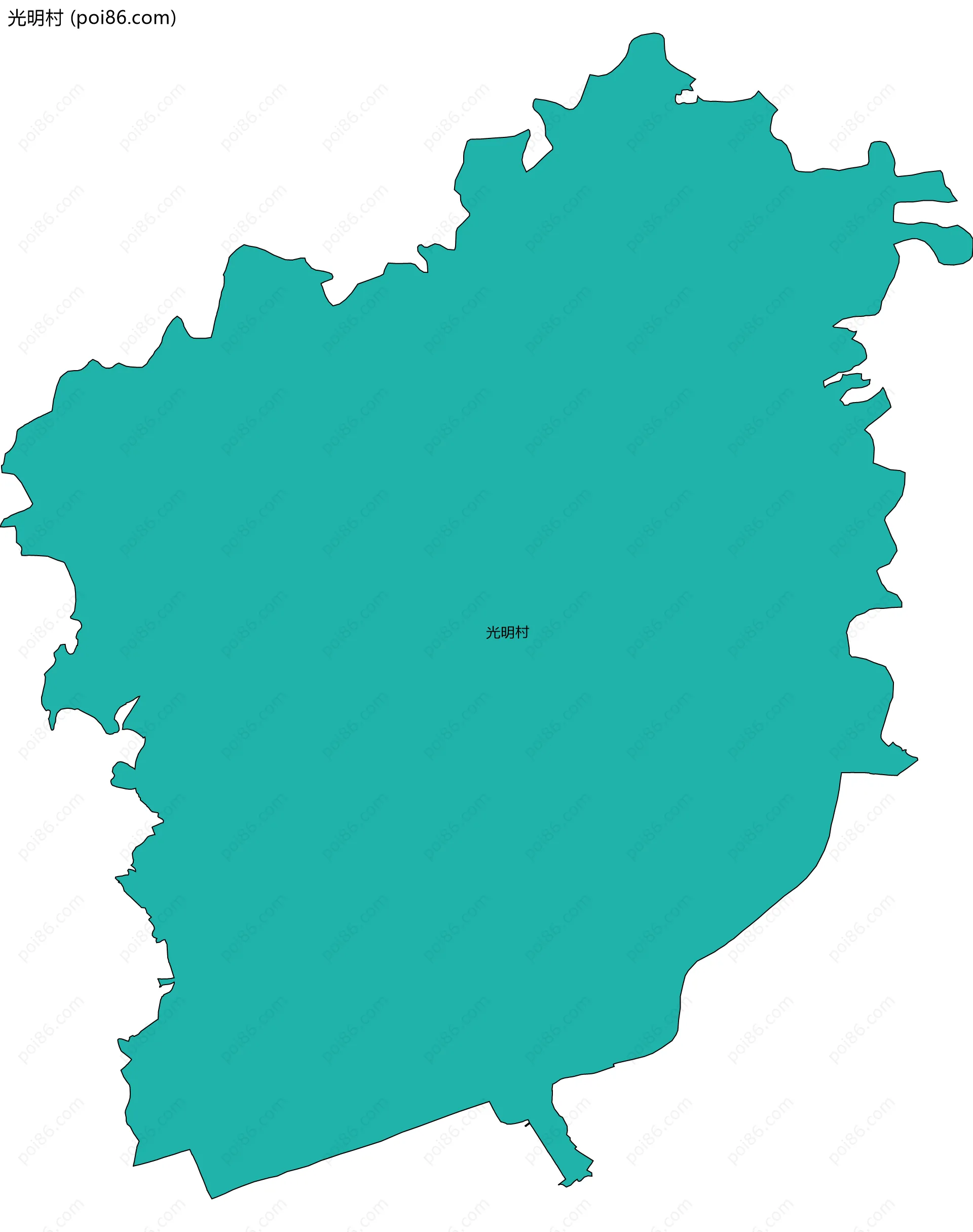 光明村边界地图