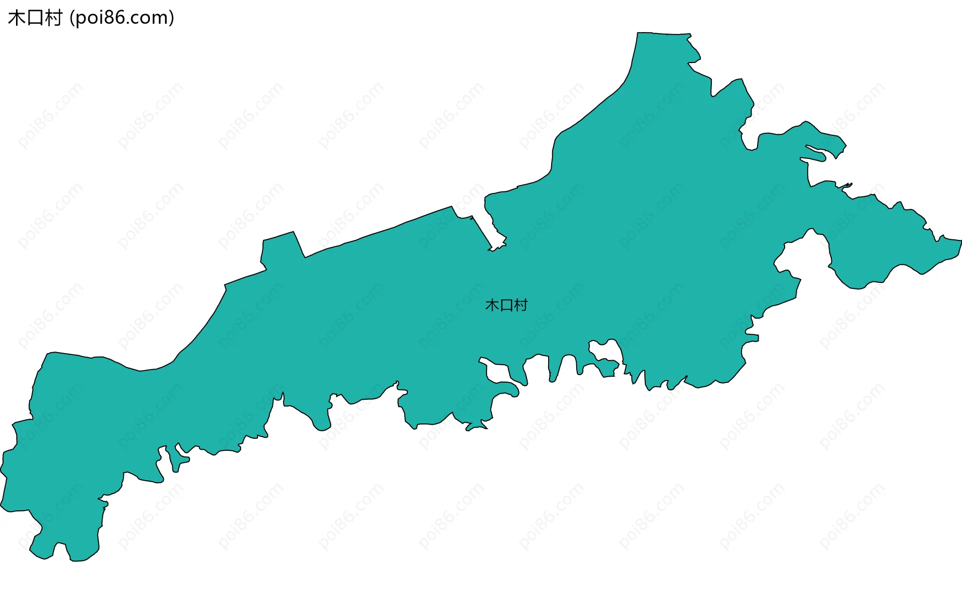木口村边界地图