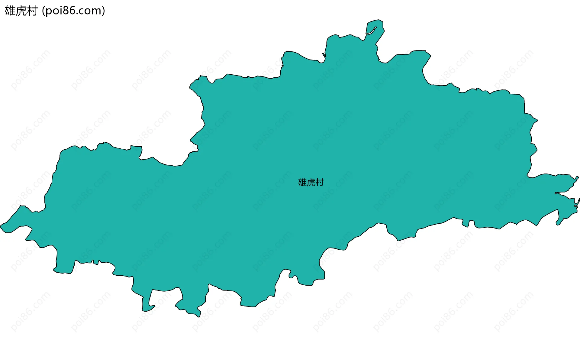 雄虎村边界地图