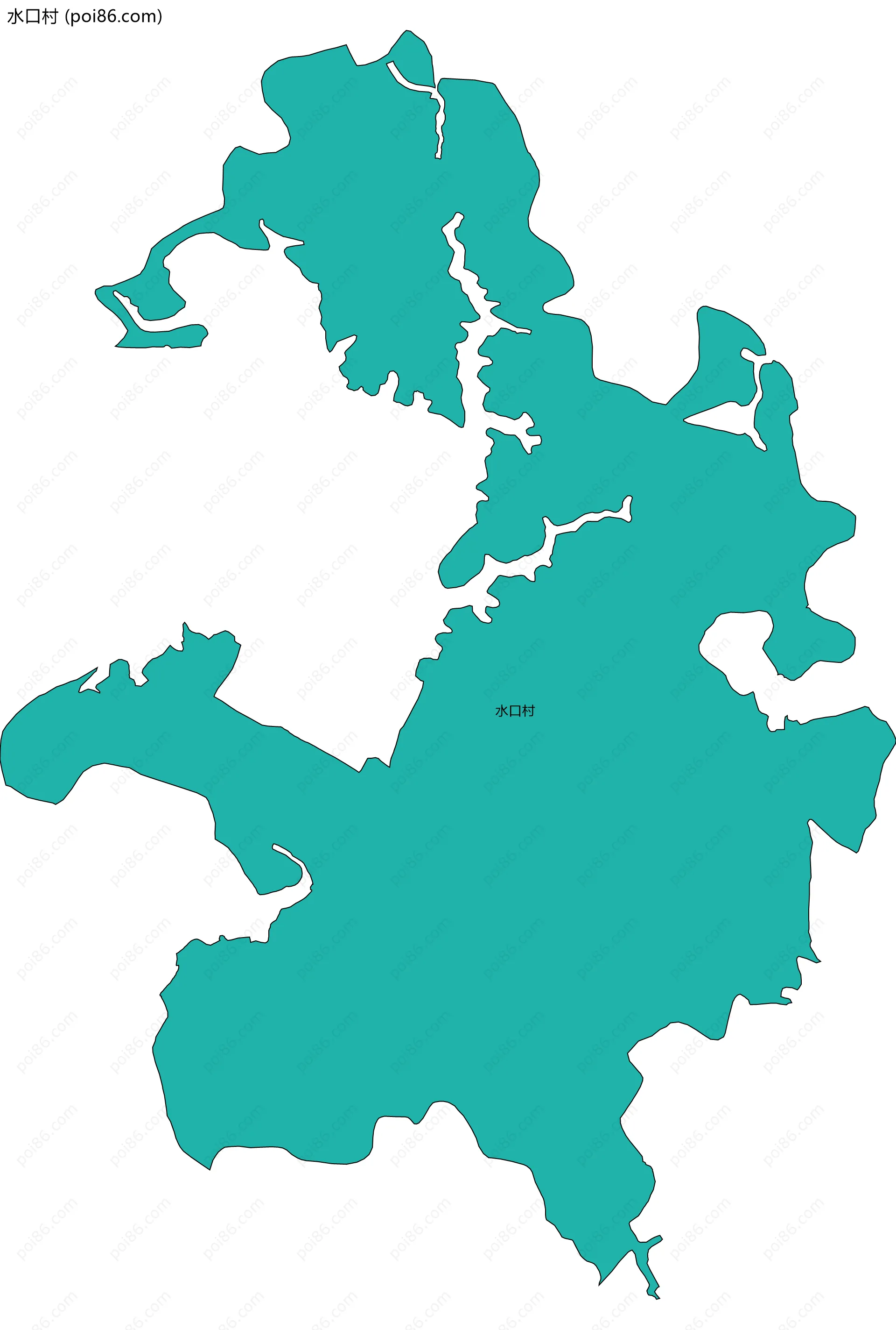水口村边界地图