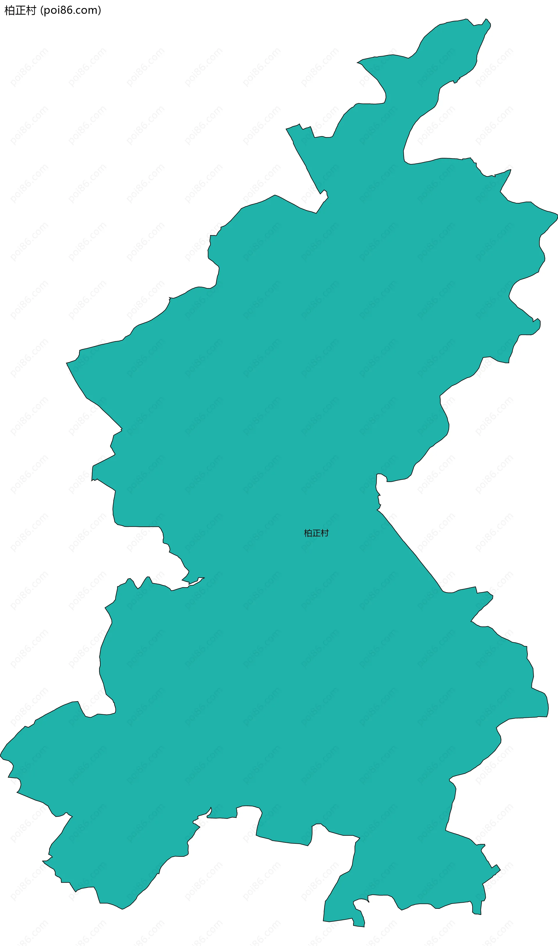 柏正村边界地图