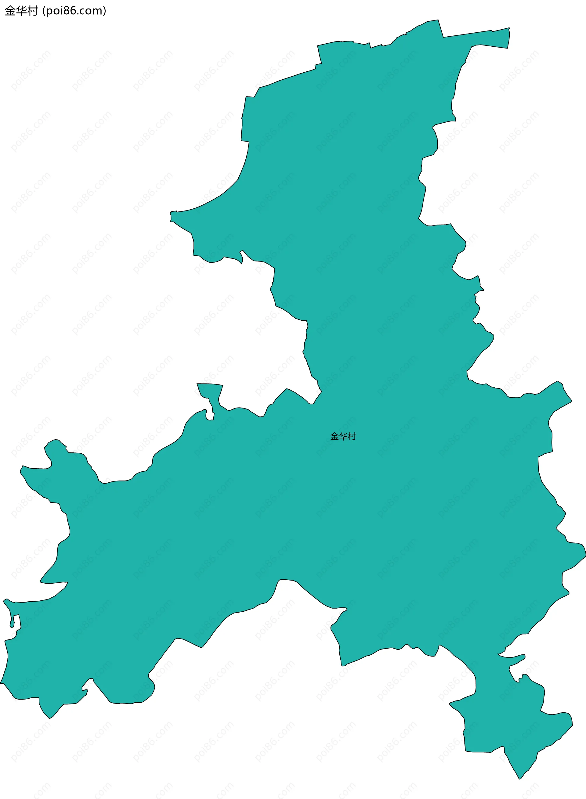 金华村边界地图