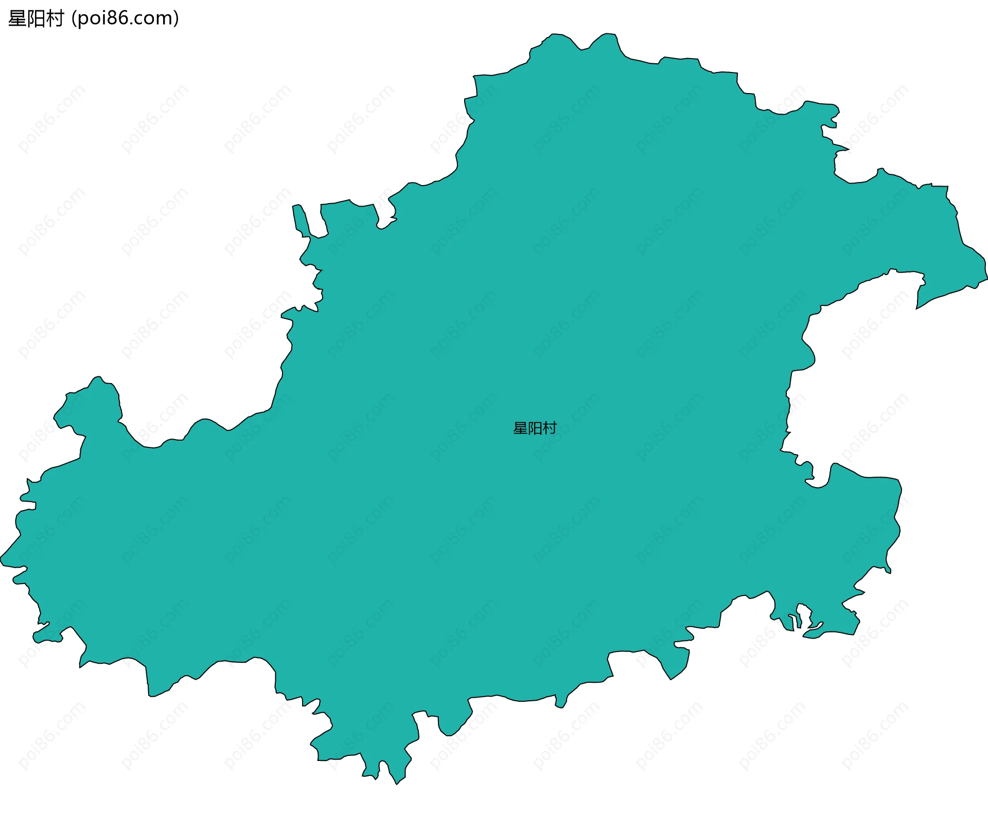 星阳村边界地图