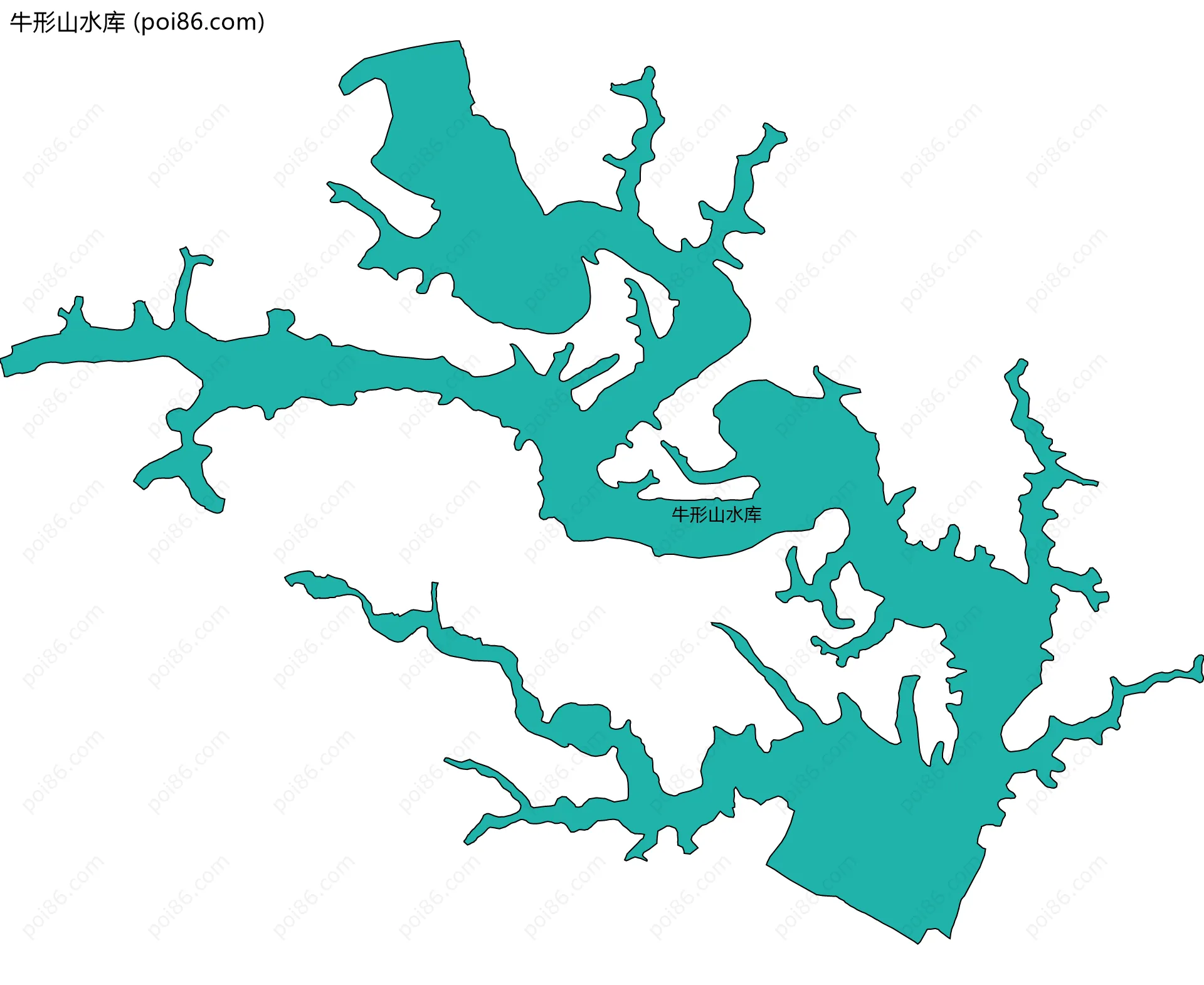 牛形山水库边界地图