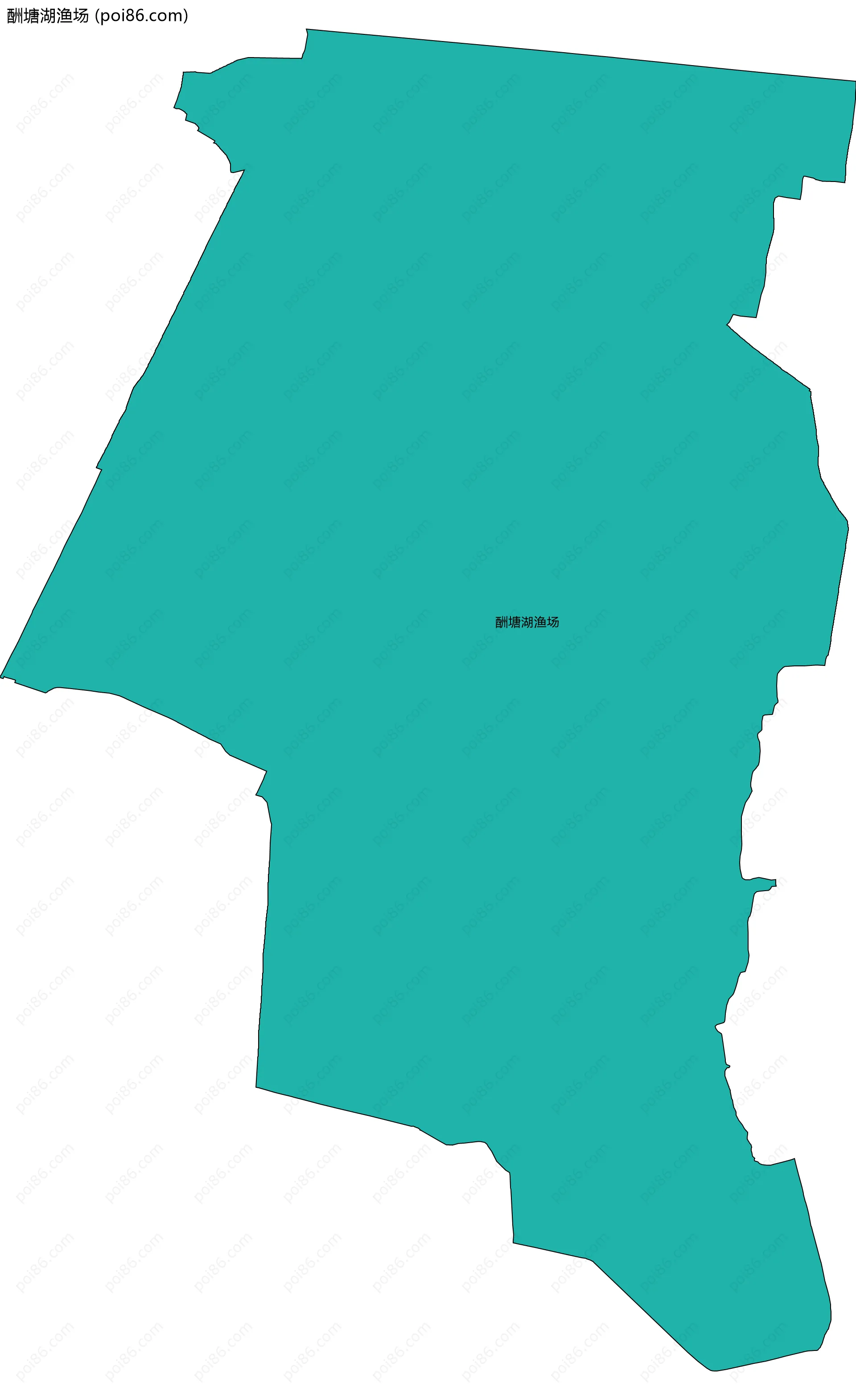 酬塘湖渔场边界地图