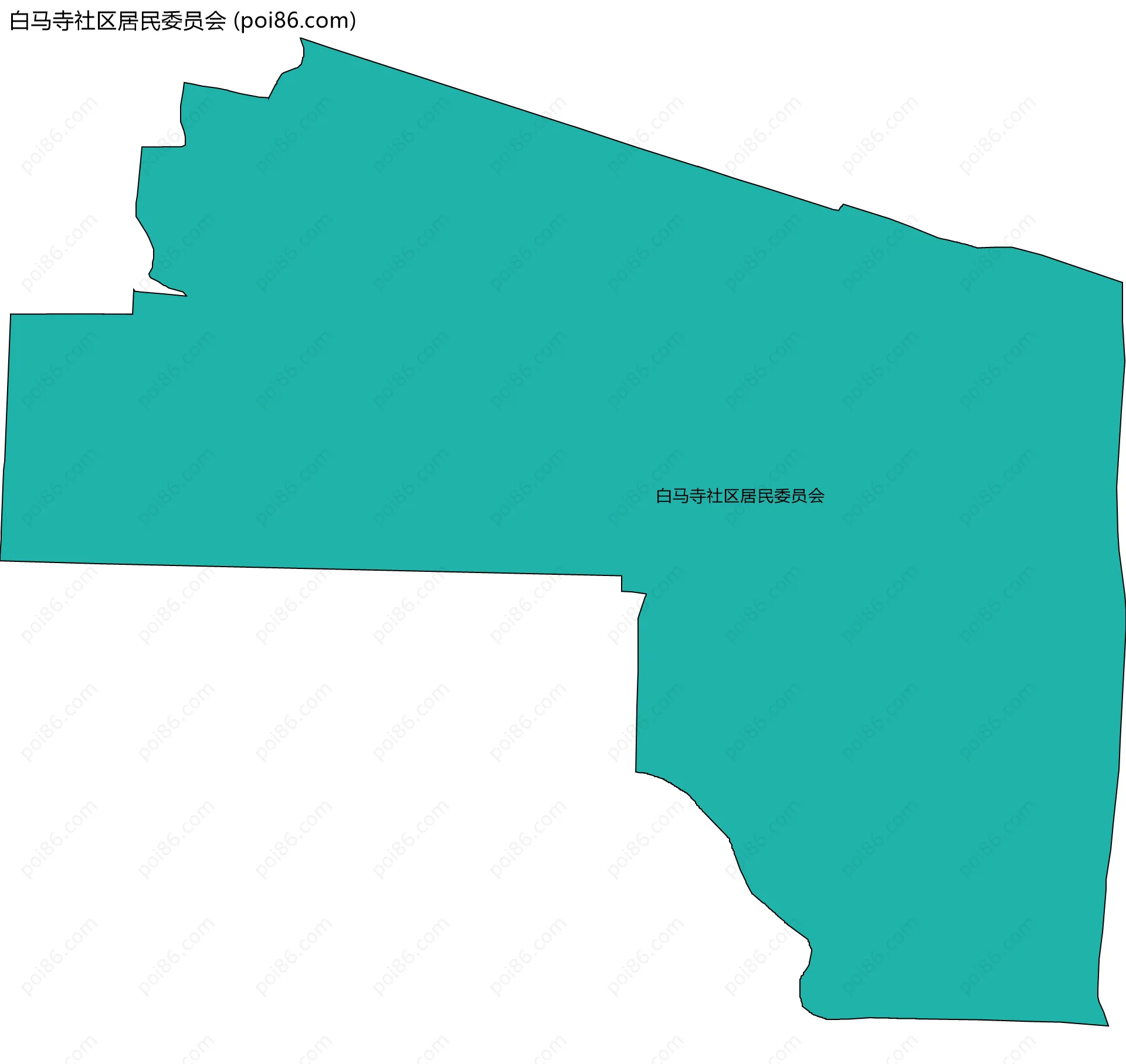 白马寺社区居民委员会边界地图